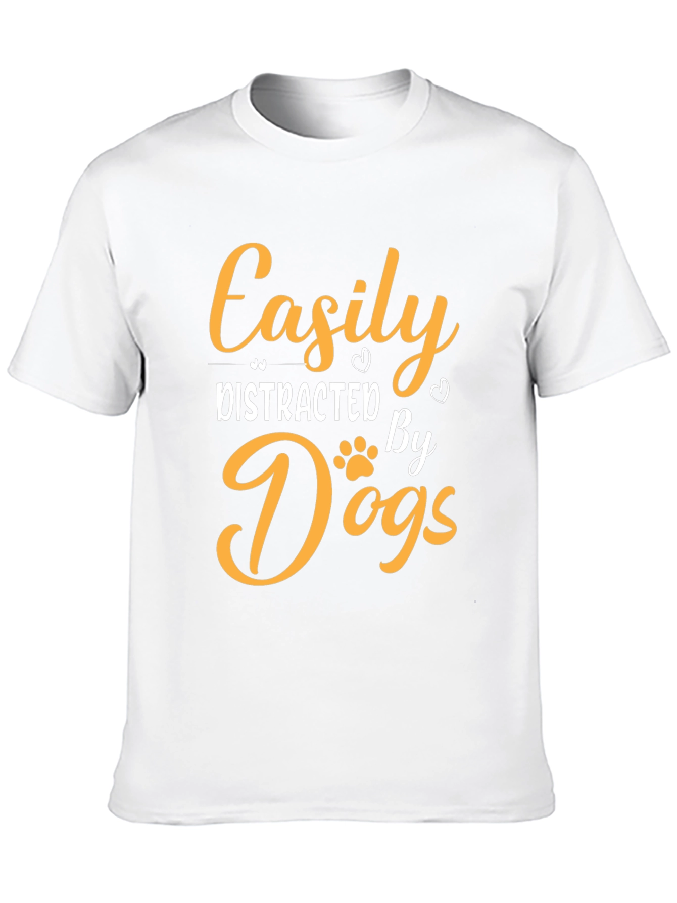 Black Easily Distracted By Dogs T-Shirt view 10