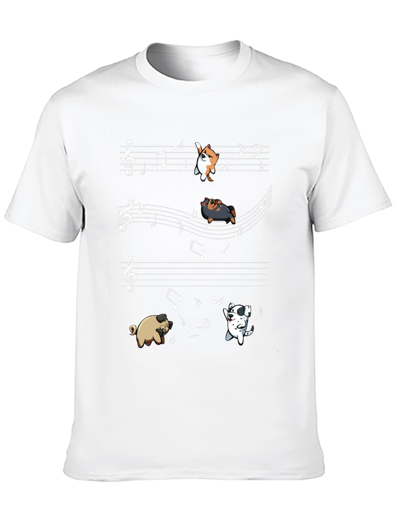 Black Dog Musical Notes T-Shirt view 10