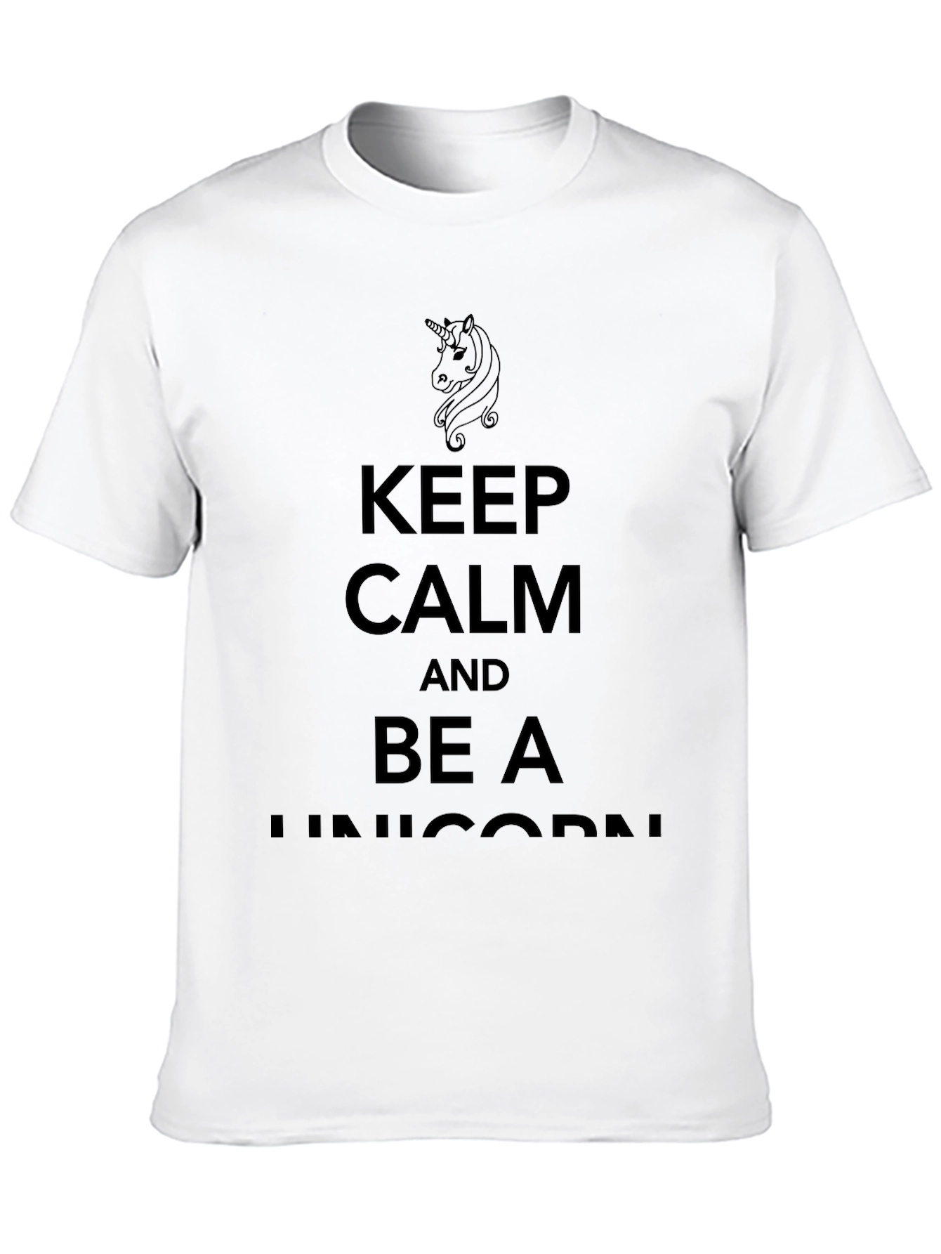 Black Keep Calm and Be A Unicorn T-Shirt view 10
