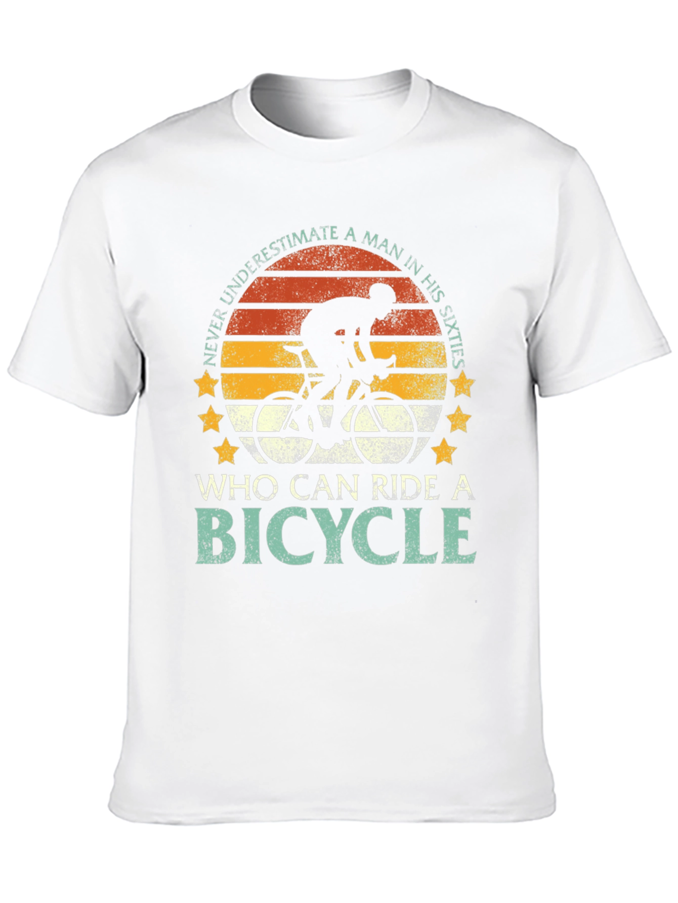 Black Never Underestimate Bicyclist T-Shirt view 10