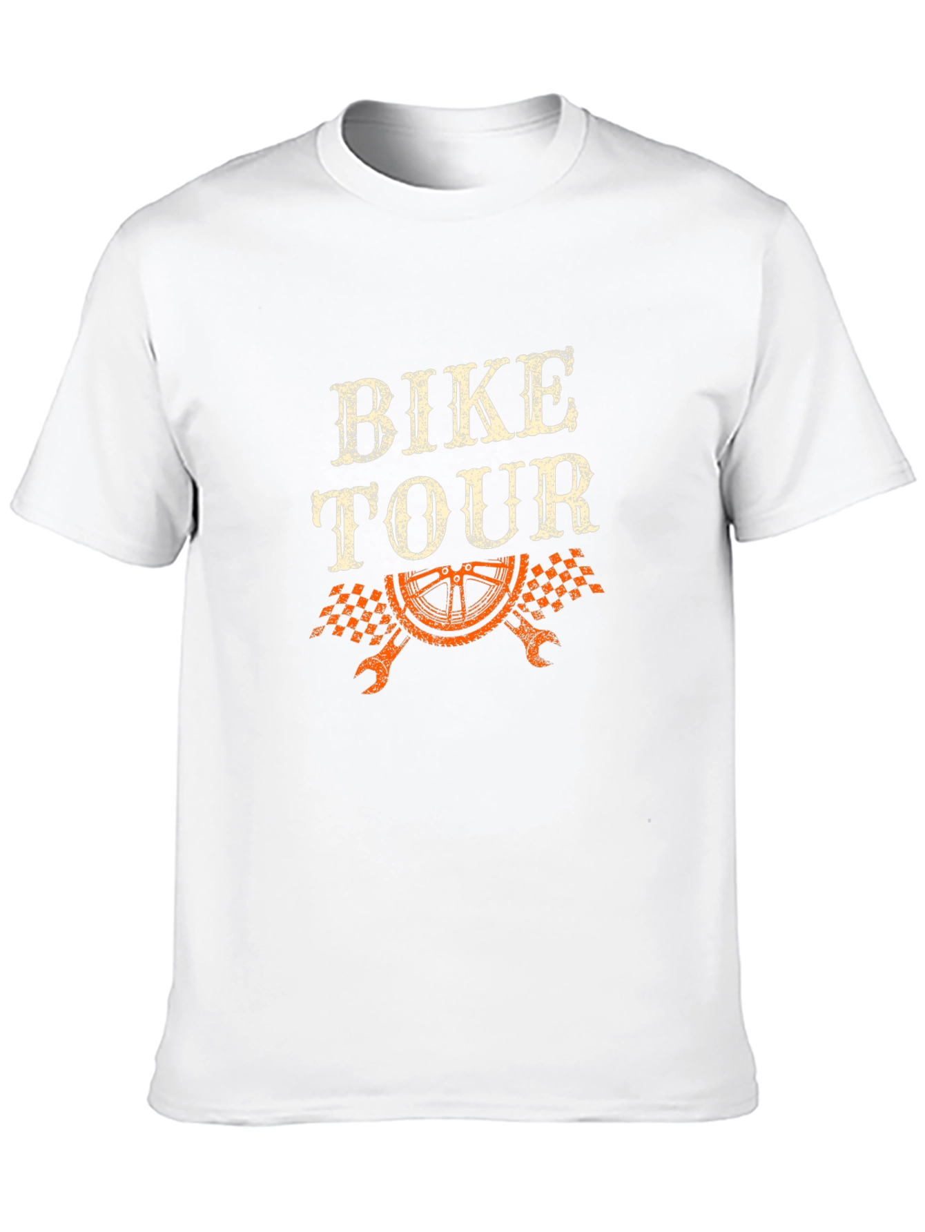 Black Bike Tour Graphic Tee - Black Cotton Casual T-Shirt view 10