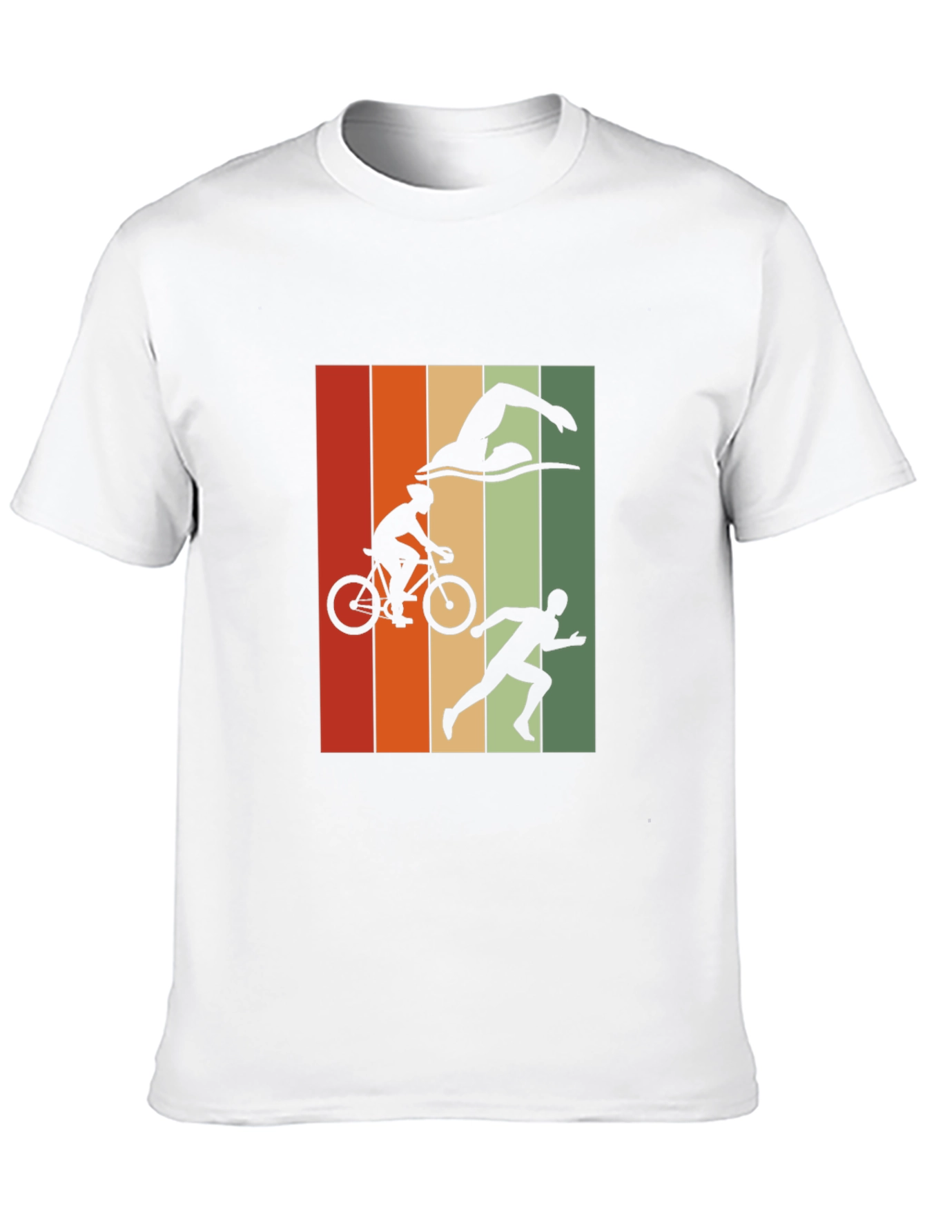 Black Triathlon Graphic T-Shirt - Black view 10