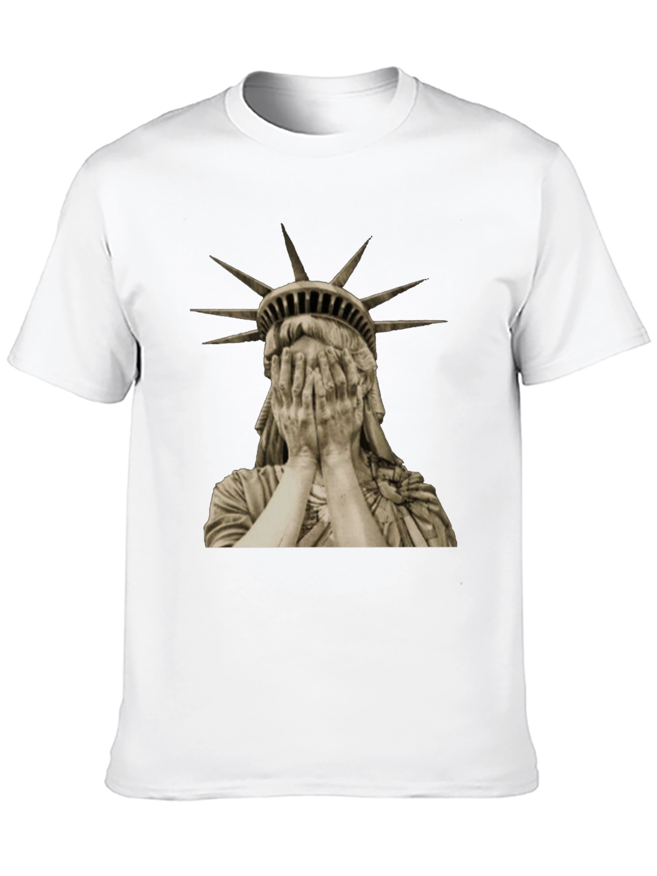 Black Statue of Liberty Crying Graphic Tee view 10