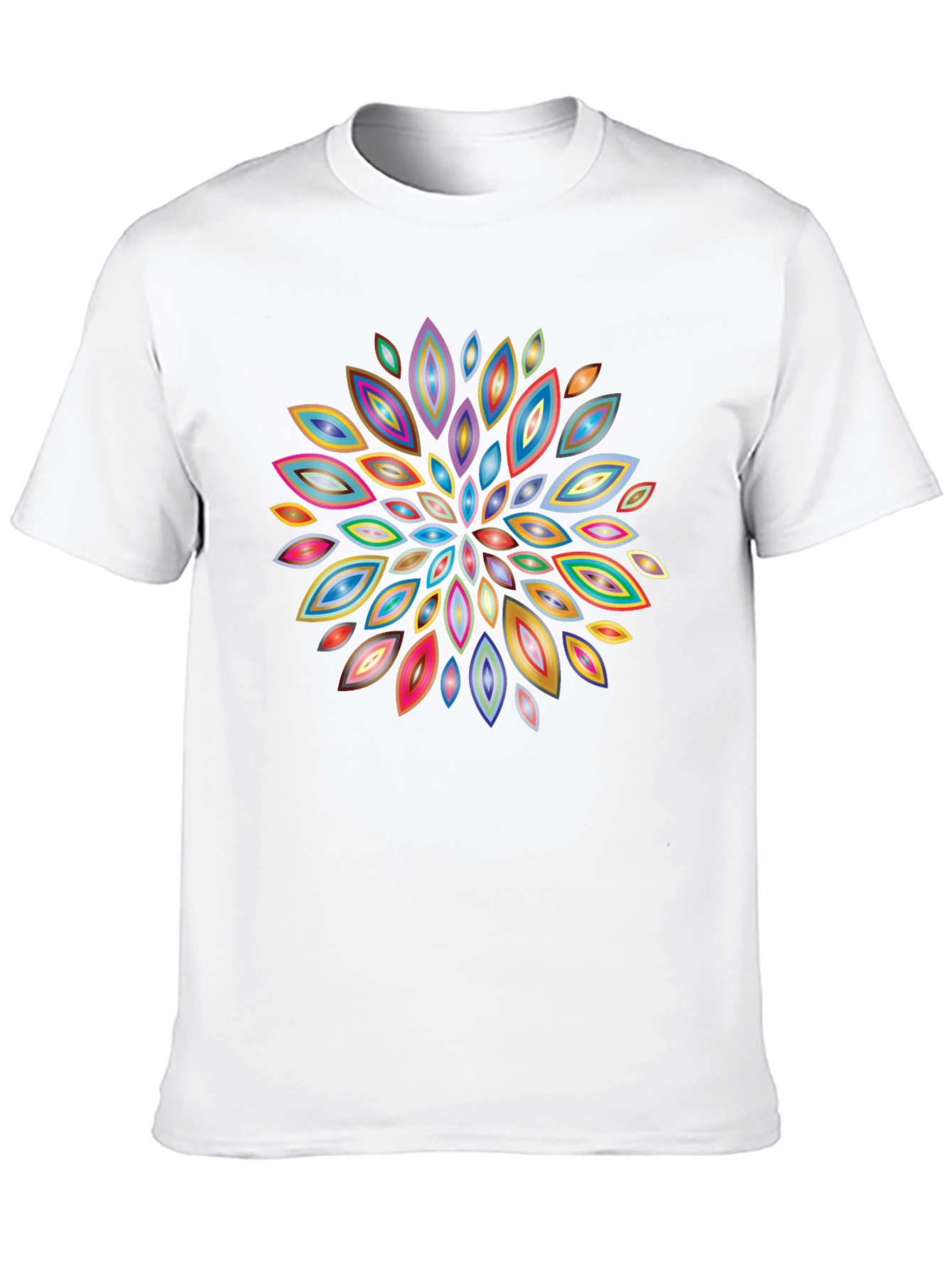 Black Abstract Floral Burst Graphic T-Shirt view 10