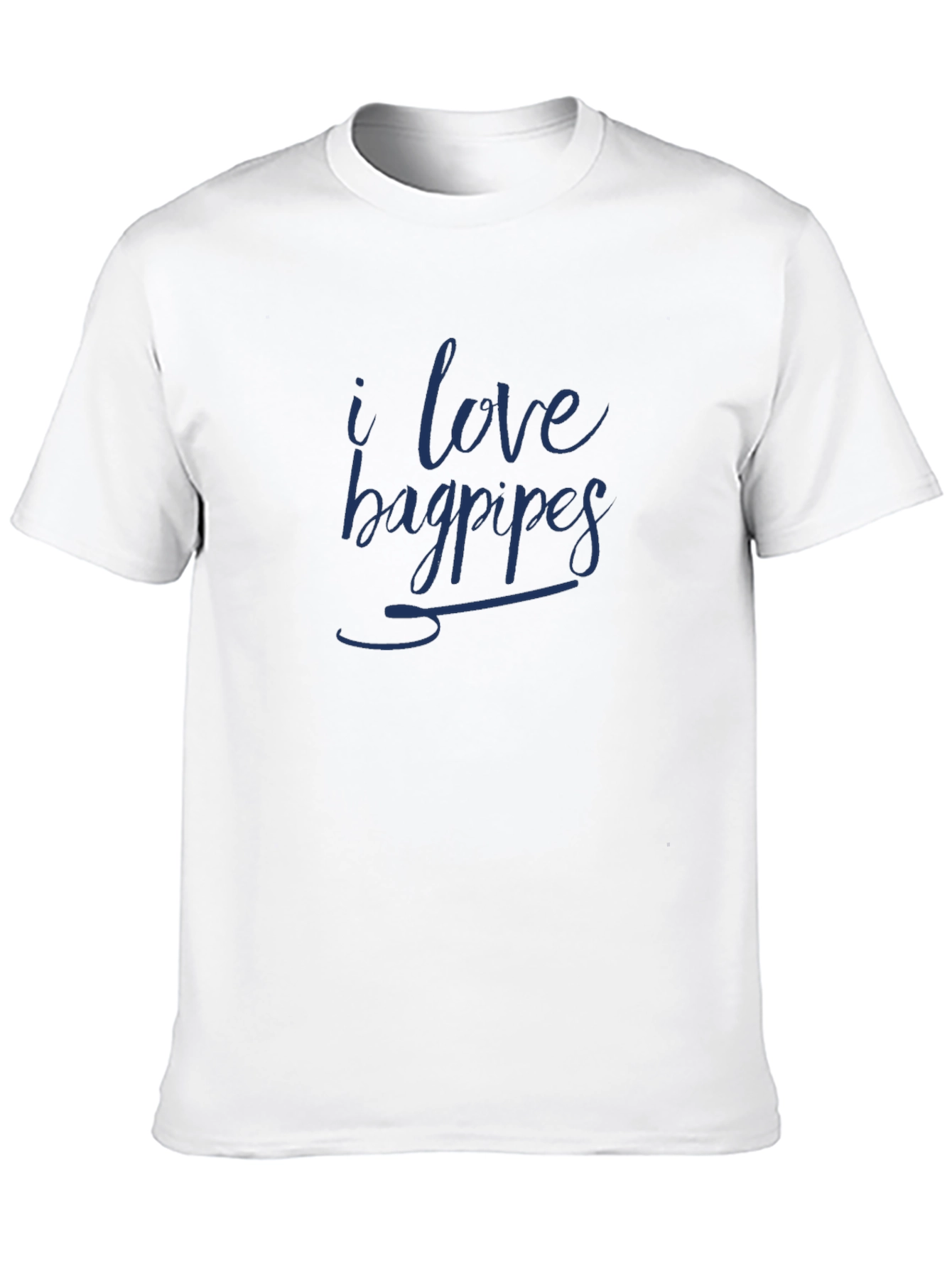 Black I Love Bagpipes T-Shirt view 10