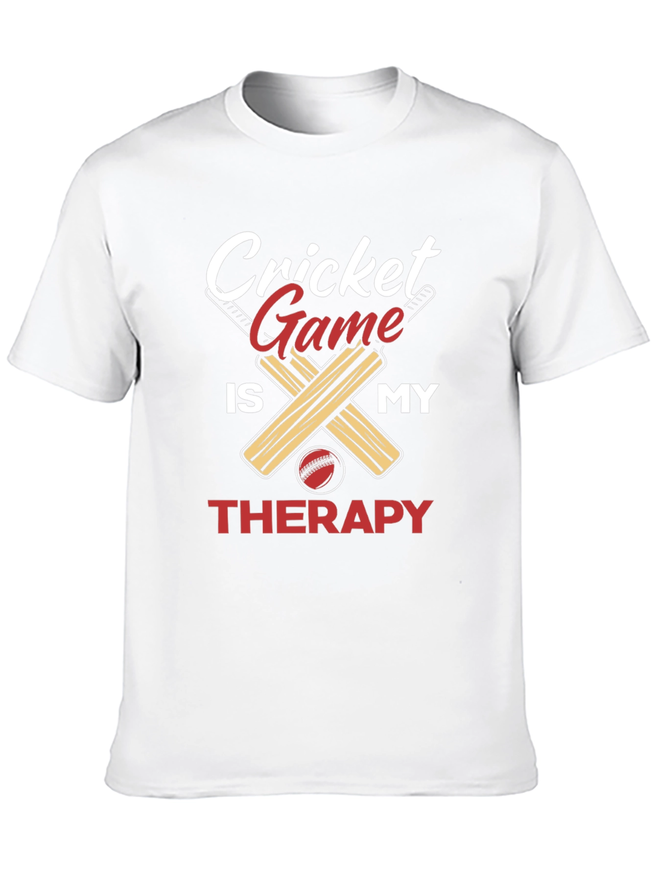 Black Cricket Game is My Therapy Graphic T-Shirt view 10