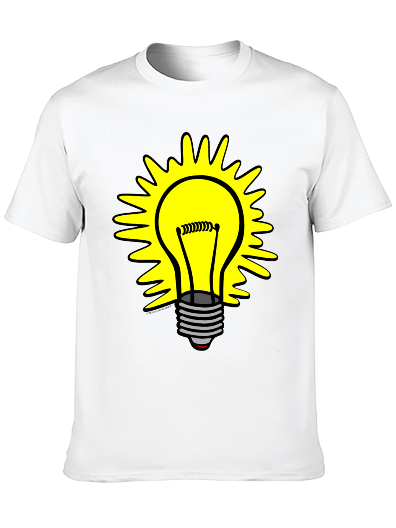 Black Bright Idea T-Shirt - Graphic Lightbulb Design view 10