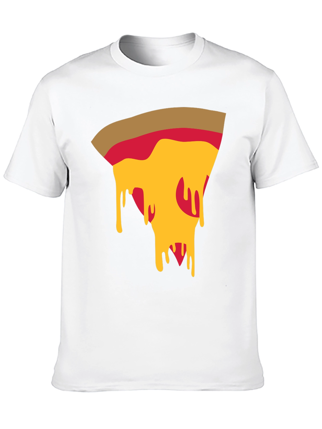 Black Pizza Slice Graphic Tee - Casual Black T-Shirt view 10