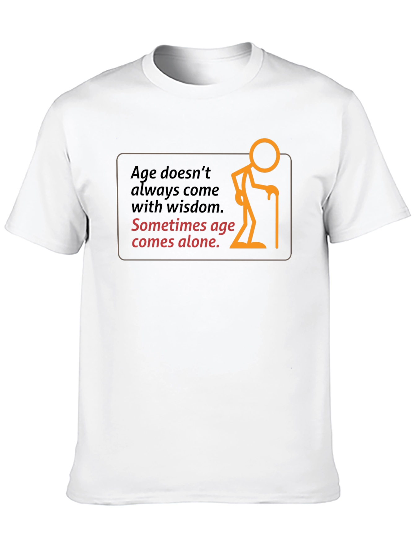 Black Age Alone Graphic Black T-Shirt view 10