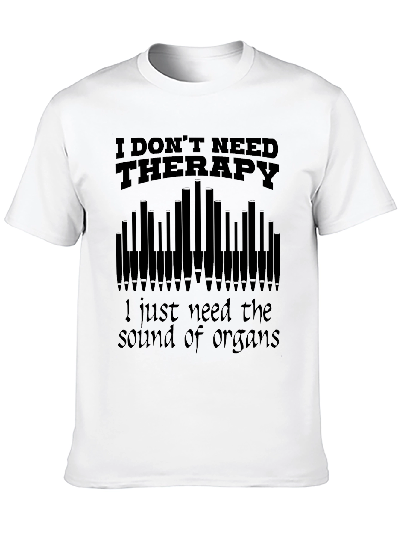 Black Organ Music Therapy T-Shirt view 10