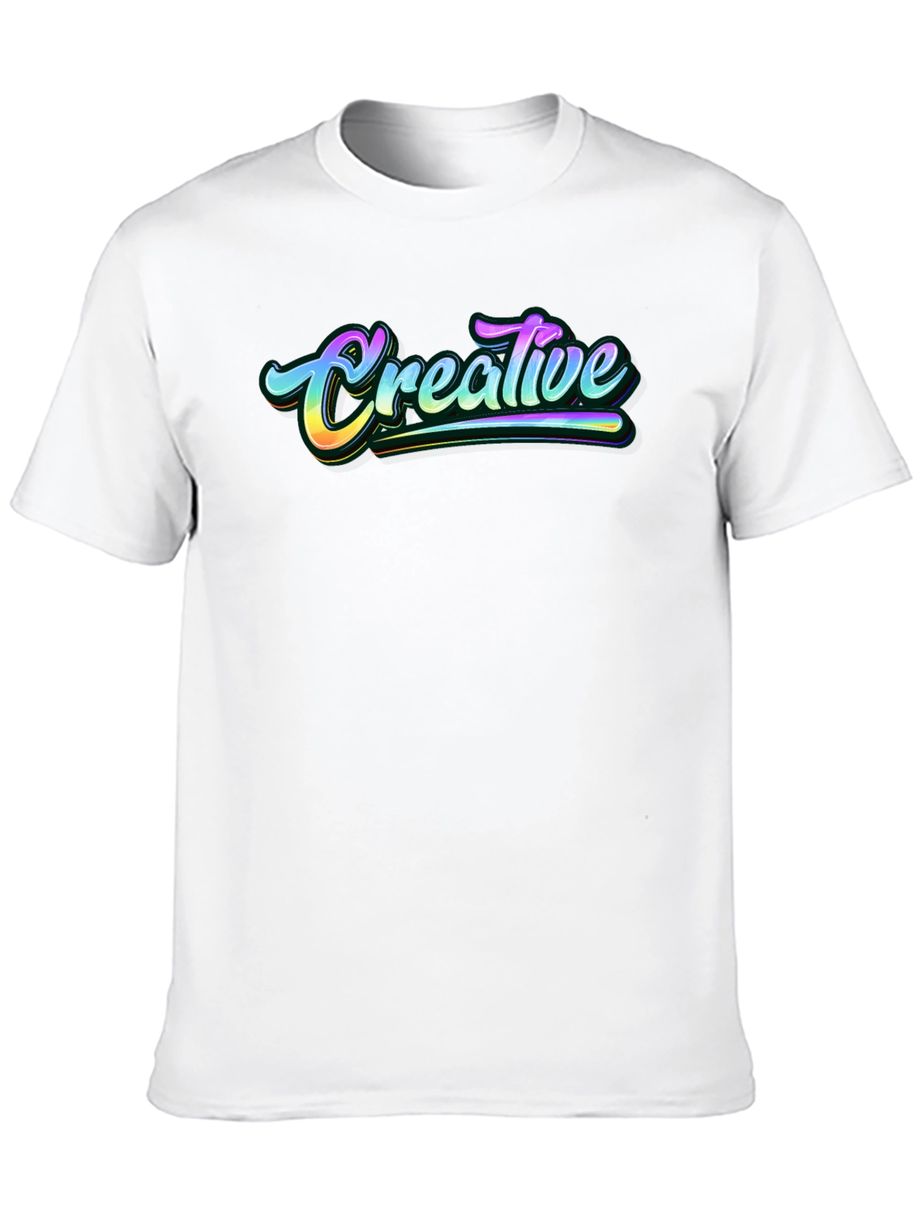 Black Creative Graphic T-Shirt - Black Cotton Tee view 10