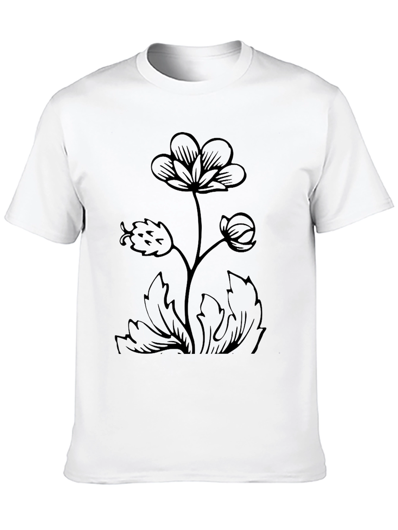 Black Black Floral Graphic T-Shirt view 10