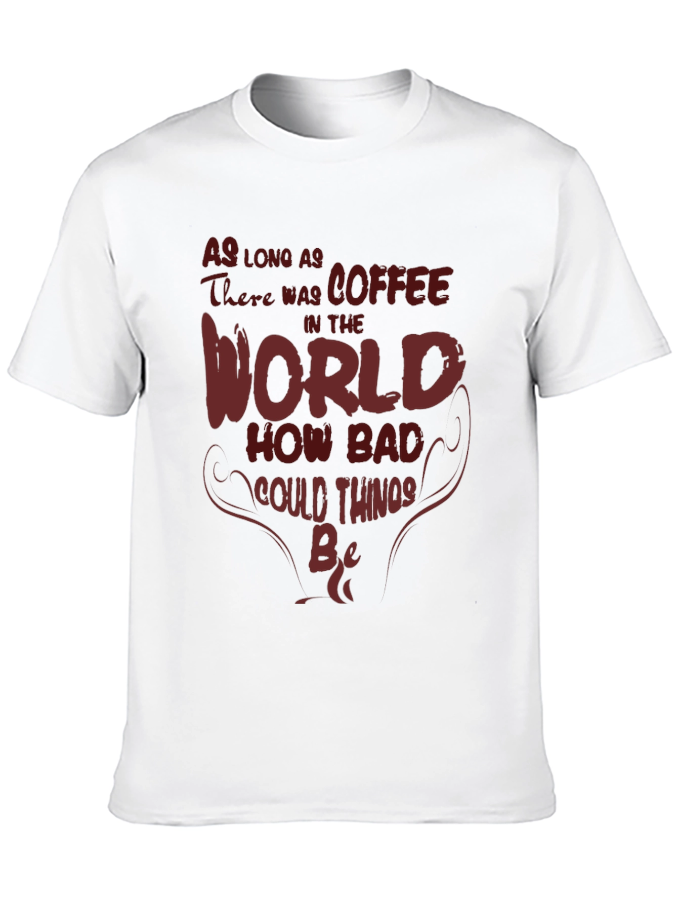 Black Coffee World T-Shirt - Funny Slogan Tee view 10
