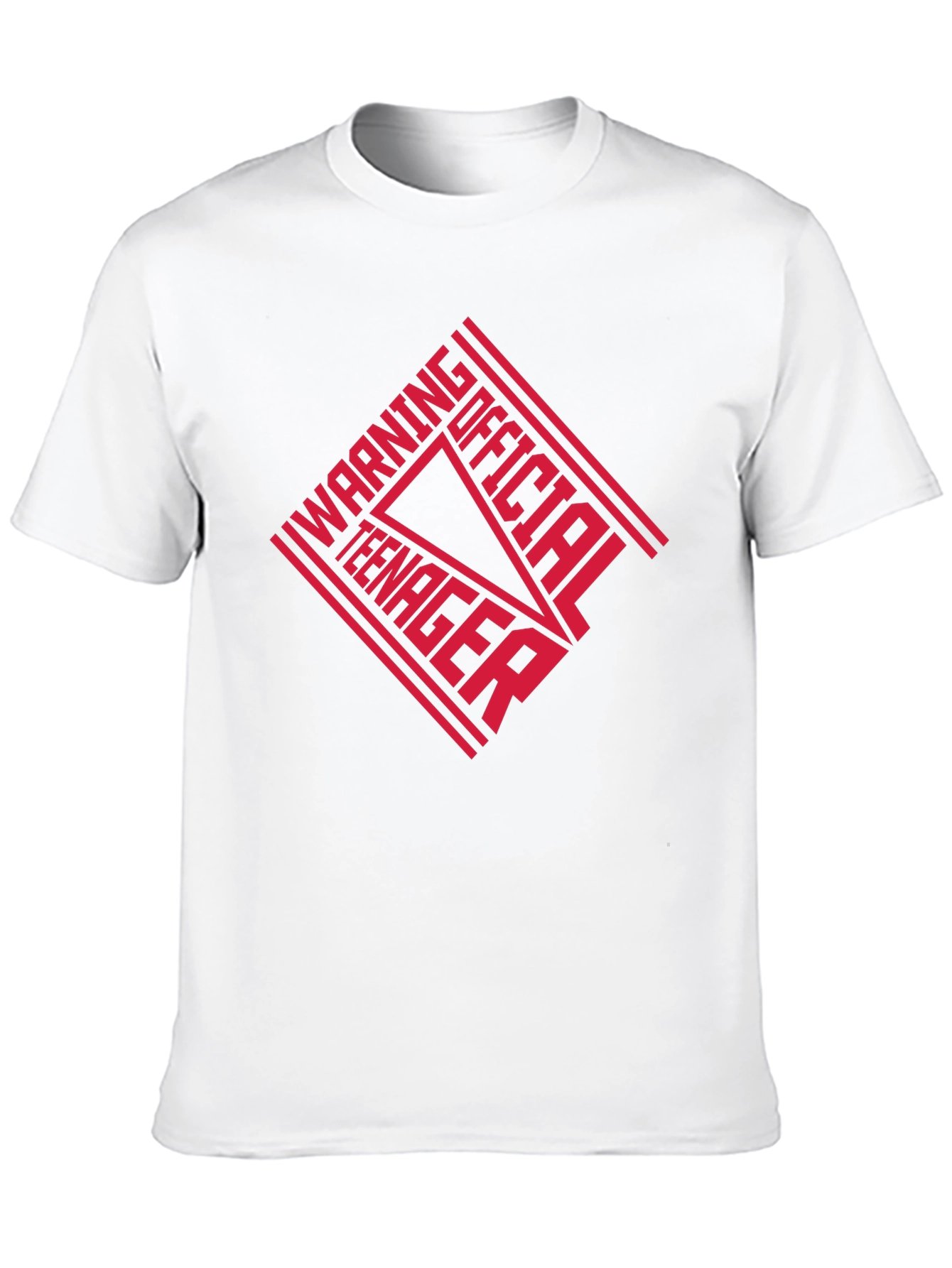 Black Official Teenager T-Shirt: Warning Style view 10