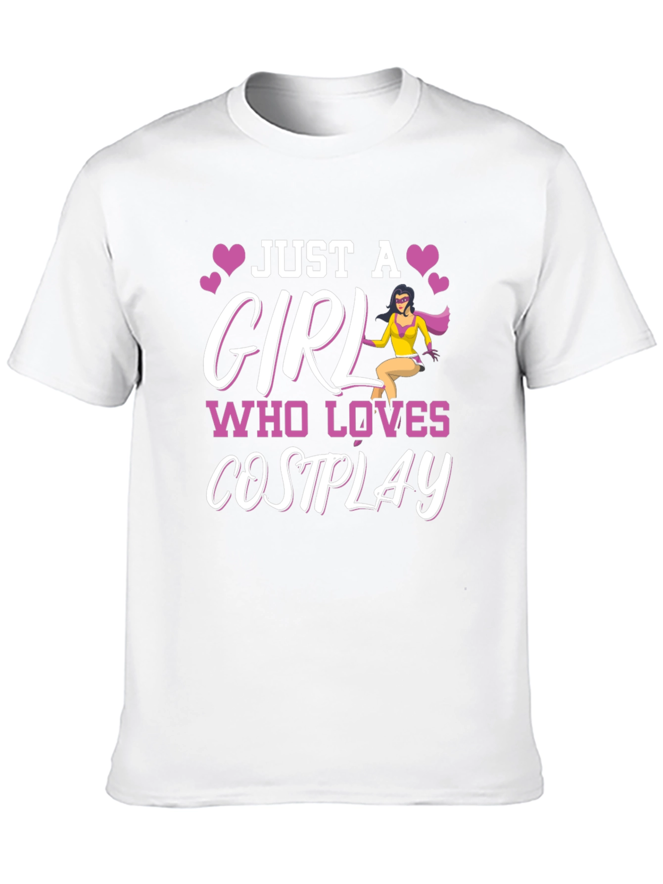 Black Just a Girl Who Loves Cosplay T-Shirt view 10