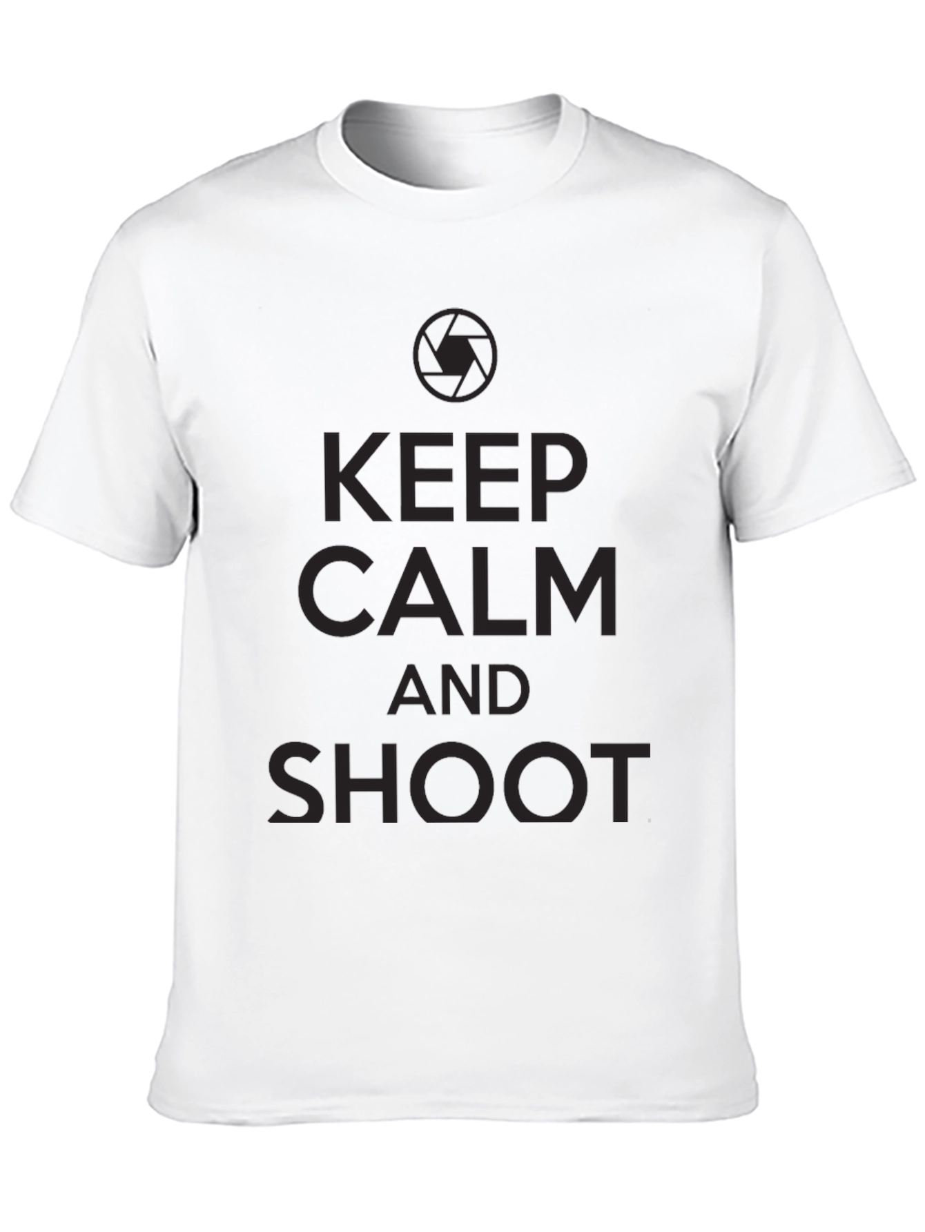 Black Keep Calm and Shoot Black T-Shirt view 10