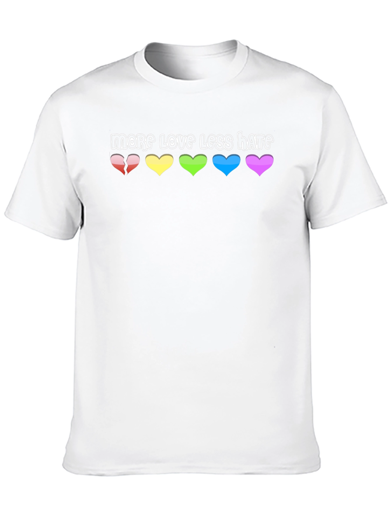Black More Love Less Hate Graphic Tee view 10