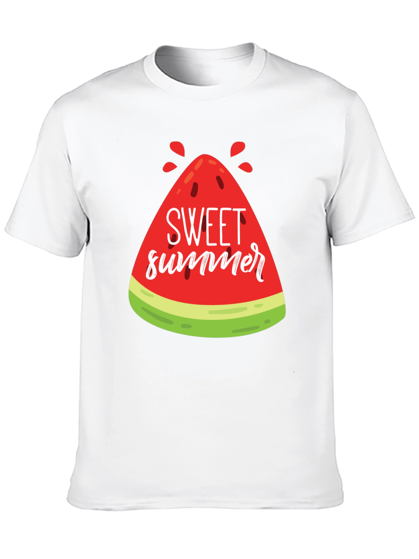 Black Sweet Summer Watermelon Graphic Tee view 10