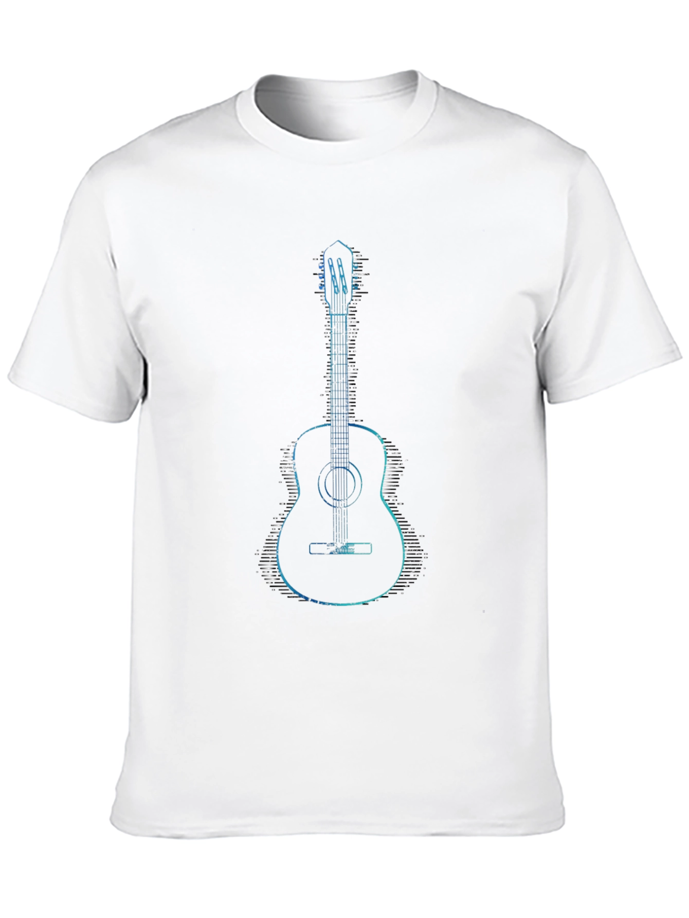 Black Acoustic Guitar Graphic T-Shirt - Black view 10