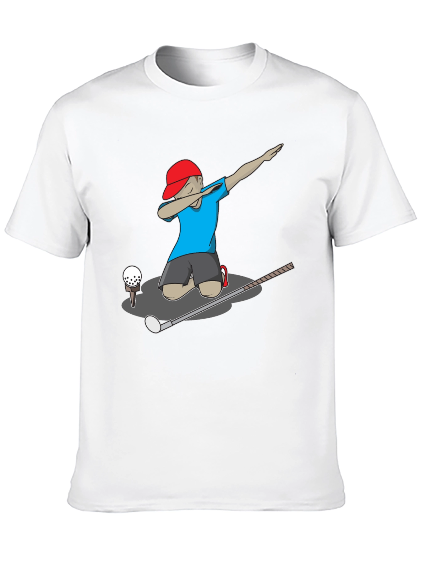Black Dabbing Golfer Graphic T-Shirt view 10