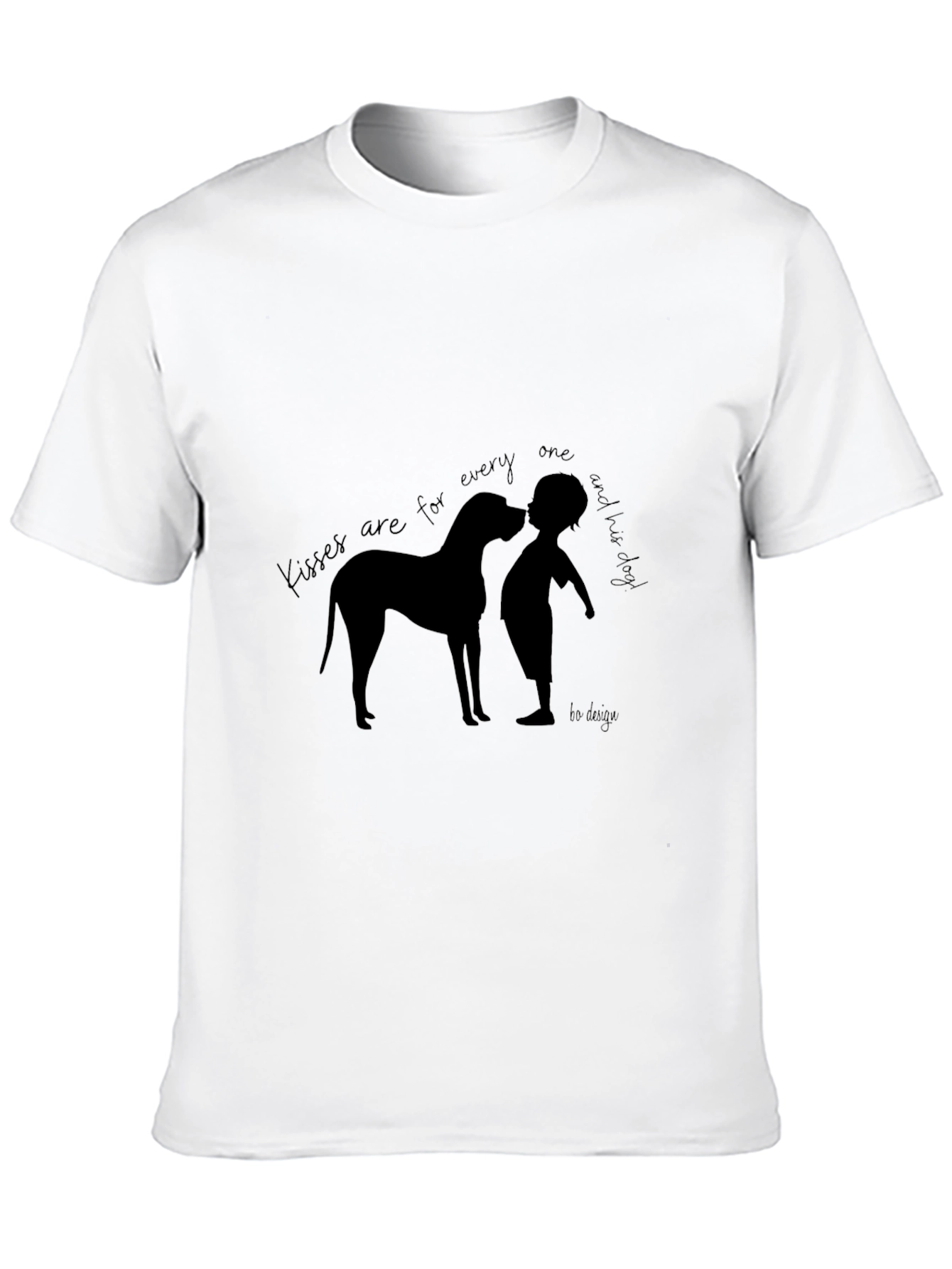 Black Dog Kisses T-Shirt - Unisex Short Sleeve Crew Neck Tee view 10