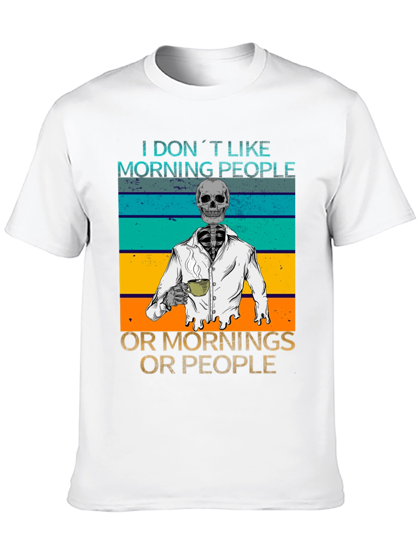 Black I Don't Like Morning People Graphic Tee view 10
