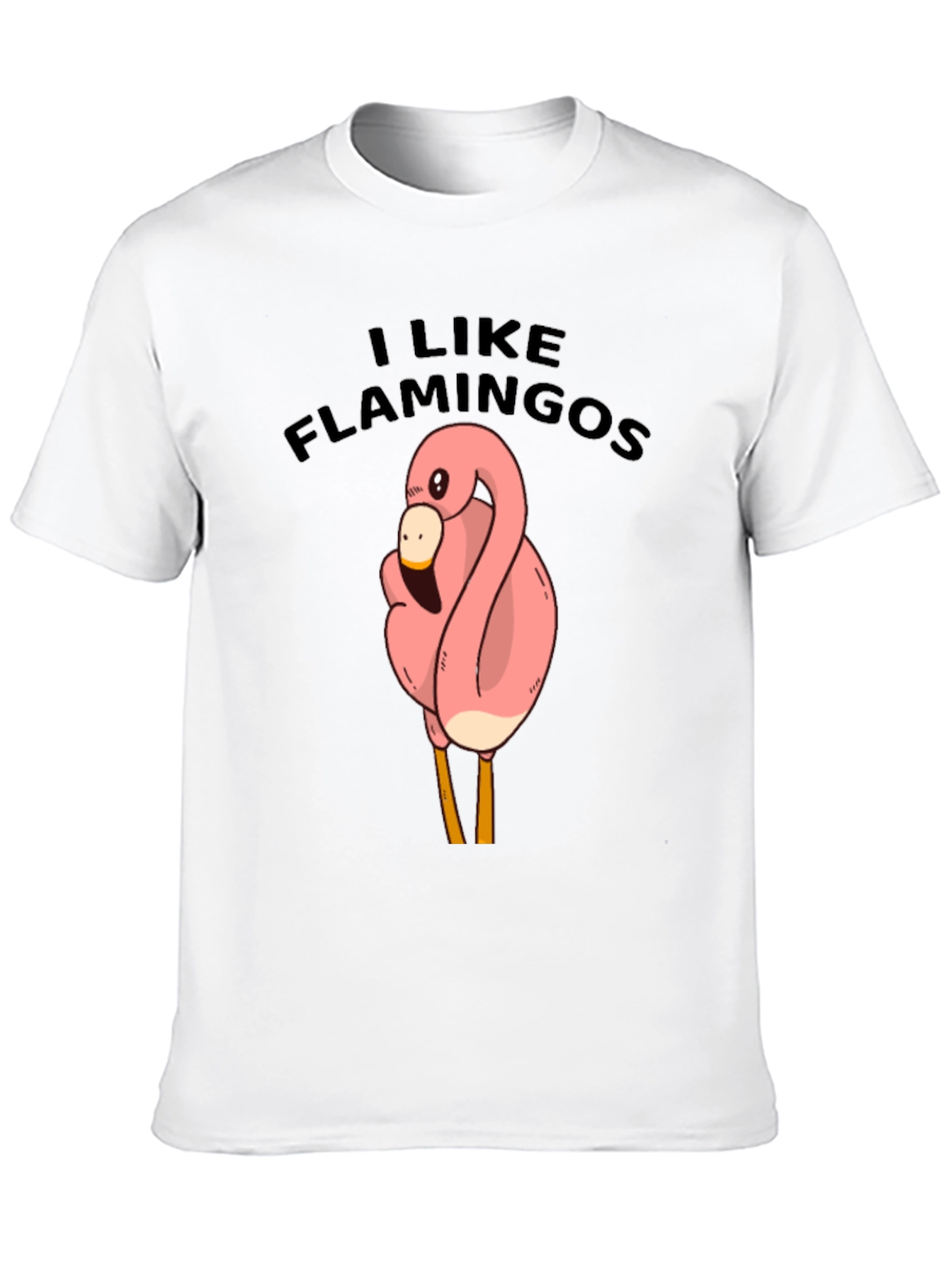 Black I Like Flamingos Black T-Shirt view 10