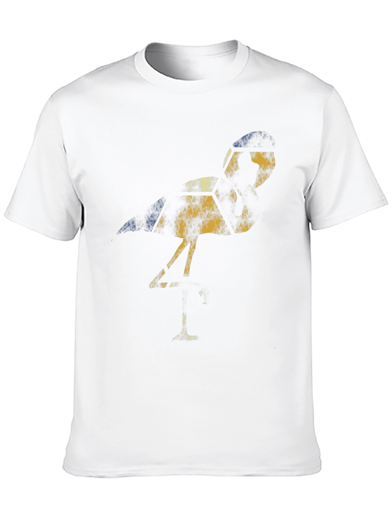 Black Abstract Flamingo Graphic Tee - Black Cotton Blend view 10