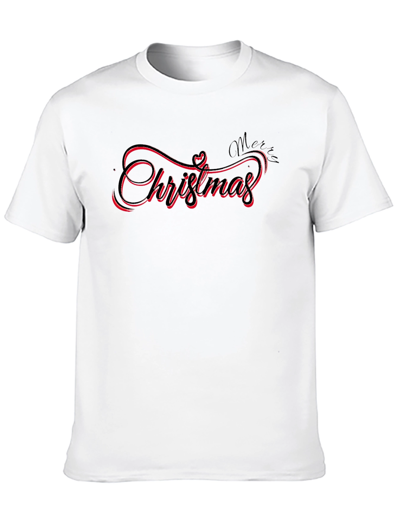 Black Christmas Script Black T-Shirt view 10