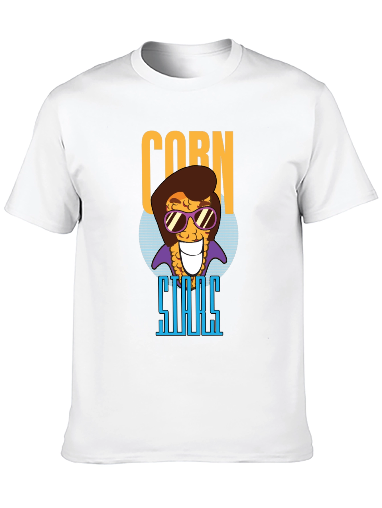 Black Corn Stars Graphic T-Shirt - Funny Foodie Tee view 10