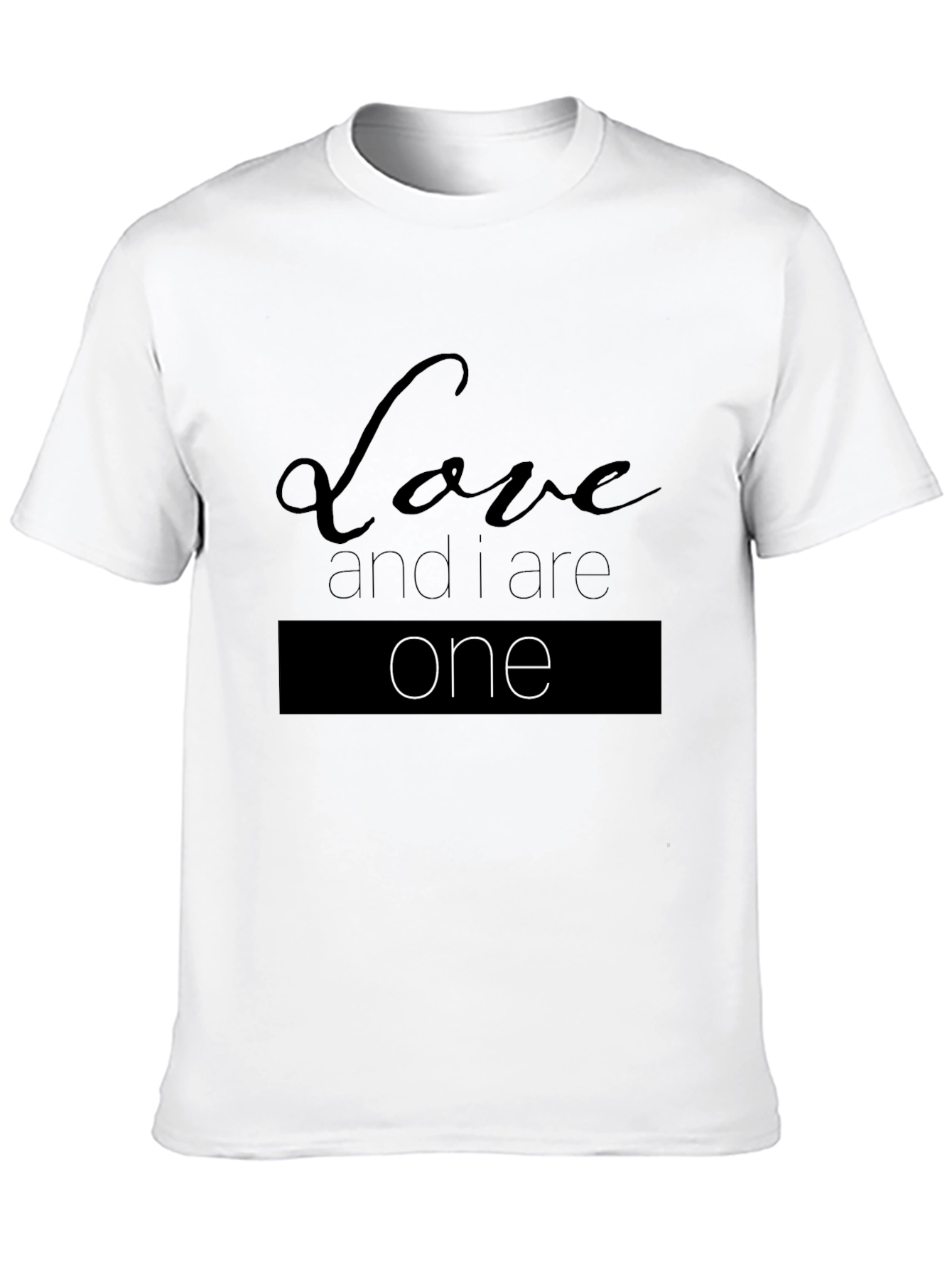 Black Love and I are One Black T-Shirt view 10