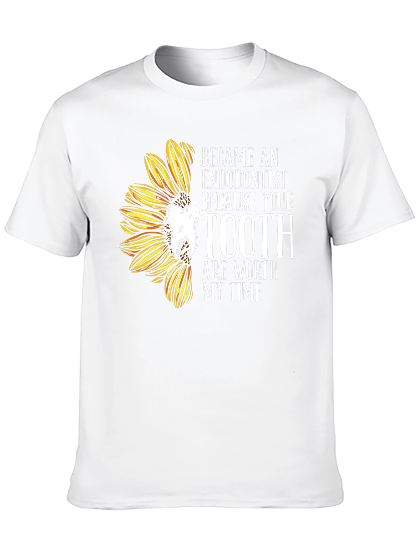 Black Endodontist Sunflower Graphic Tee view 10
