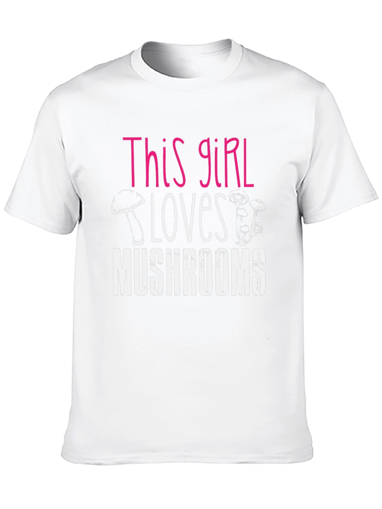 Black This Girl Loves Mushrooms Graphic T-Shirt view 10