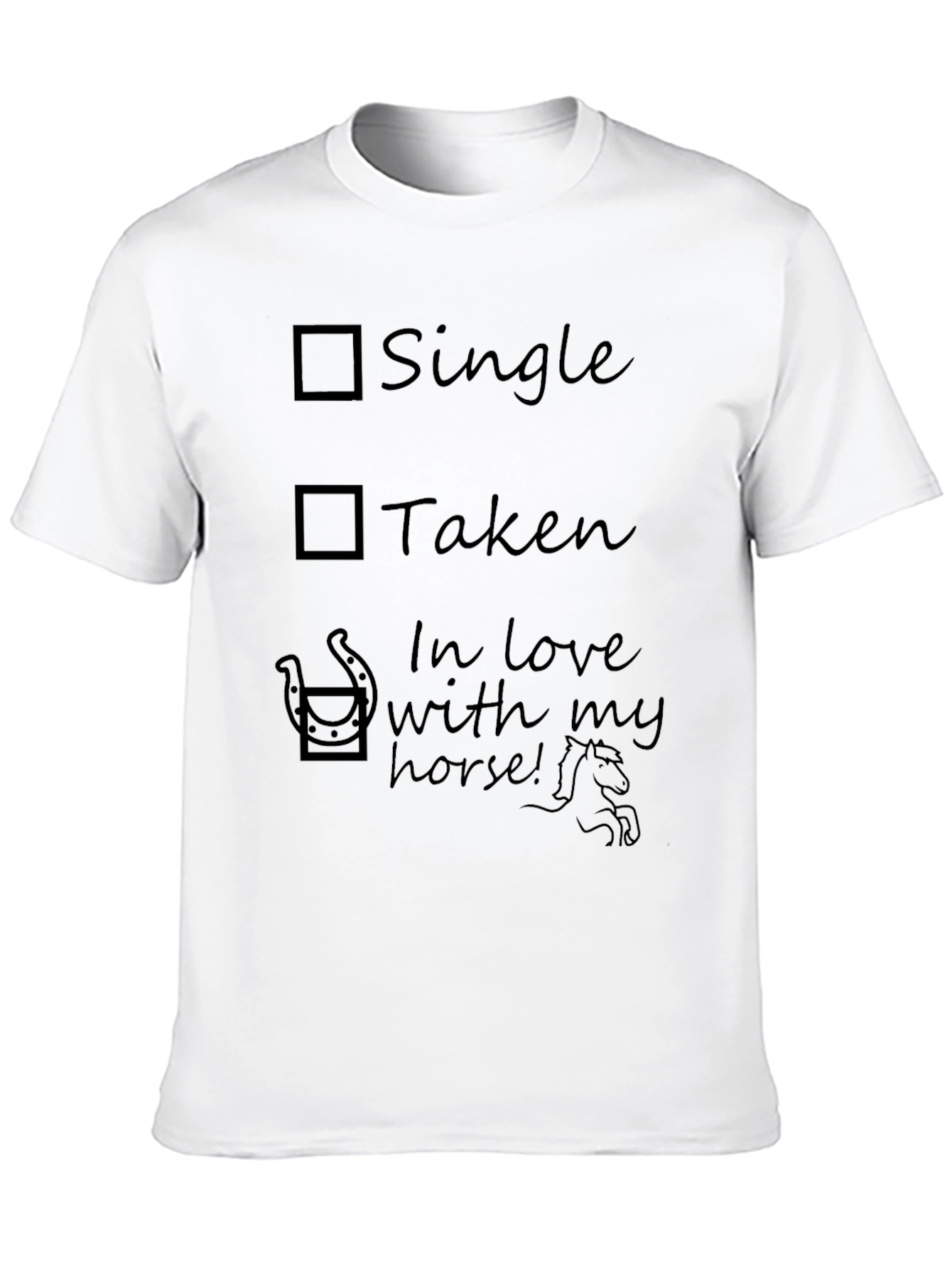 Black In Love With My Horse T-Shirt view 10