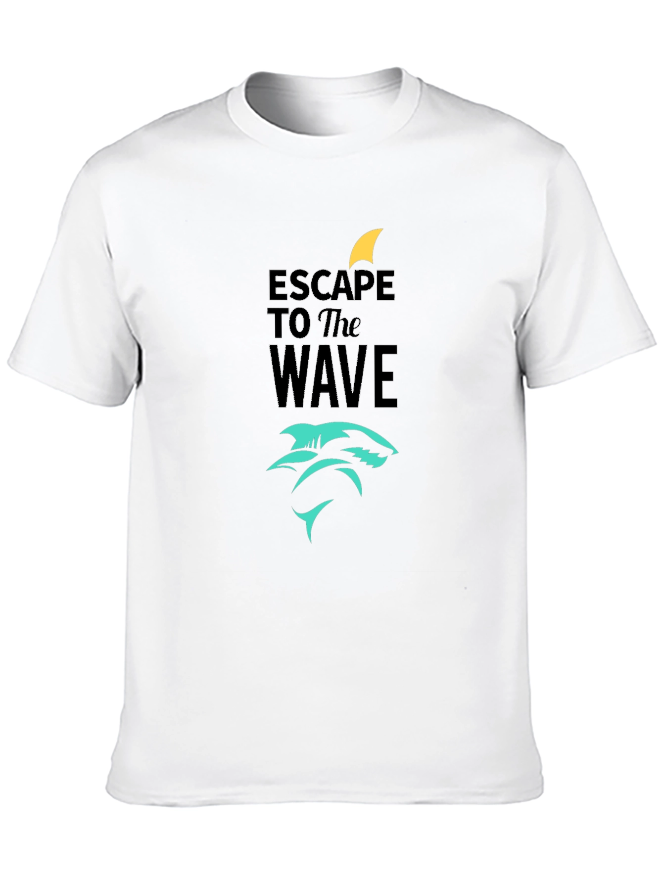 Black Escape to the Wave Black Graphic Tee view 10