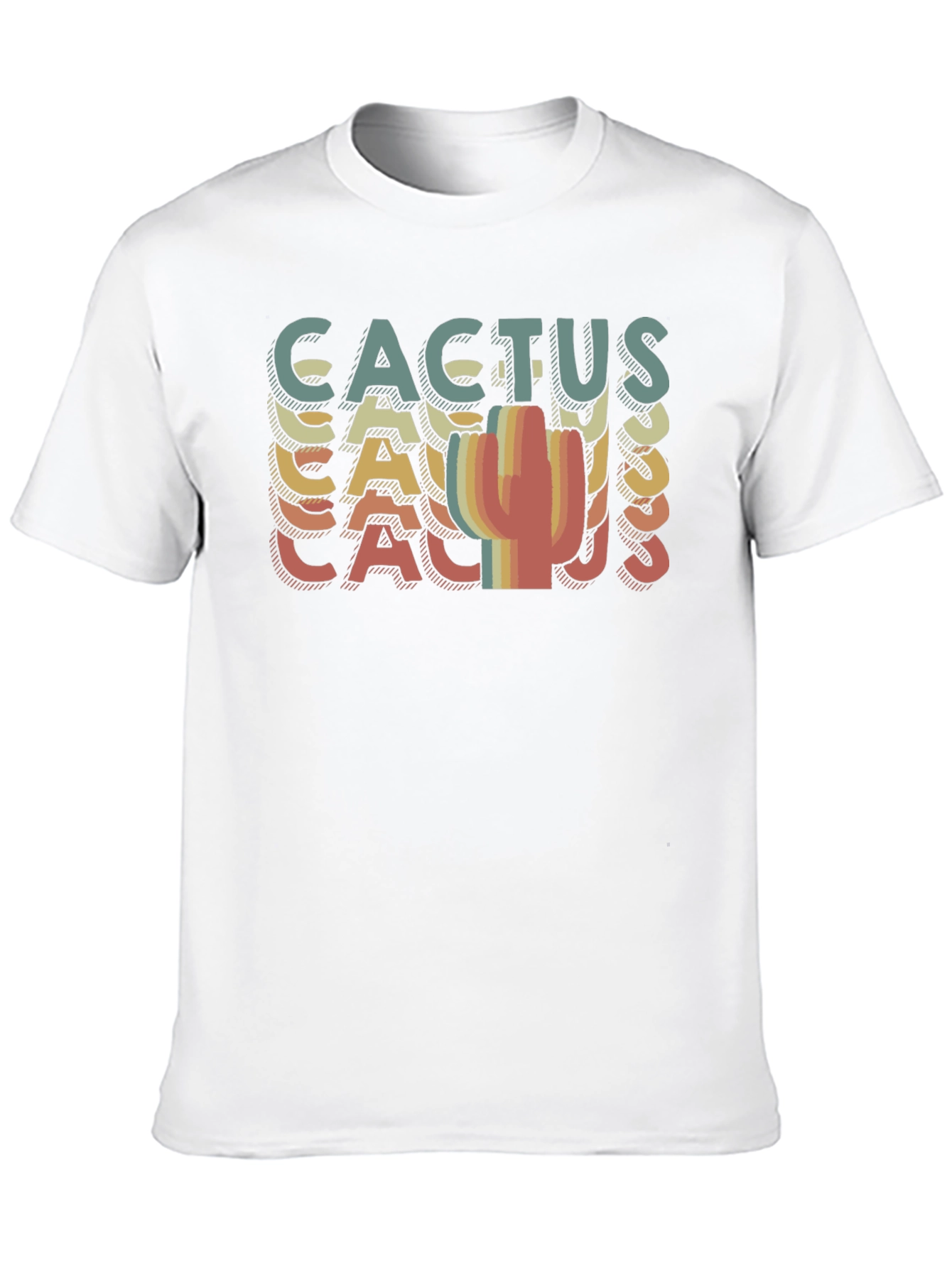 Black Retro Cactus Graphic T-Shirt view 10