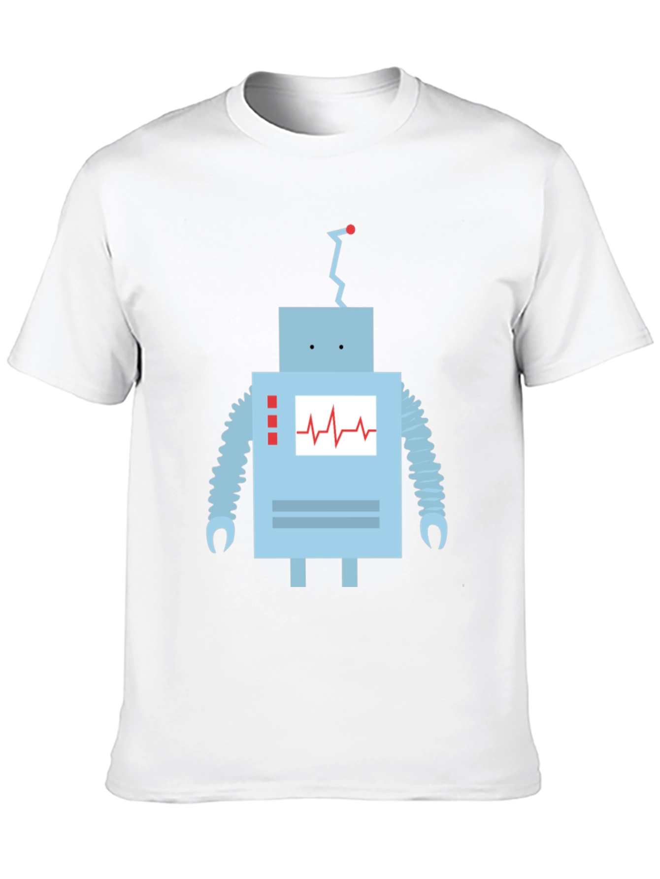 Black Robot Graphic T-Shirt - Black Cotton Blend Tee view 10
