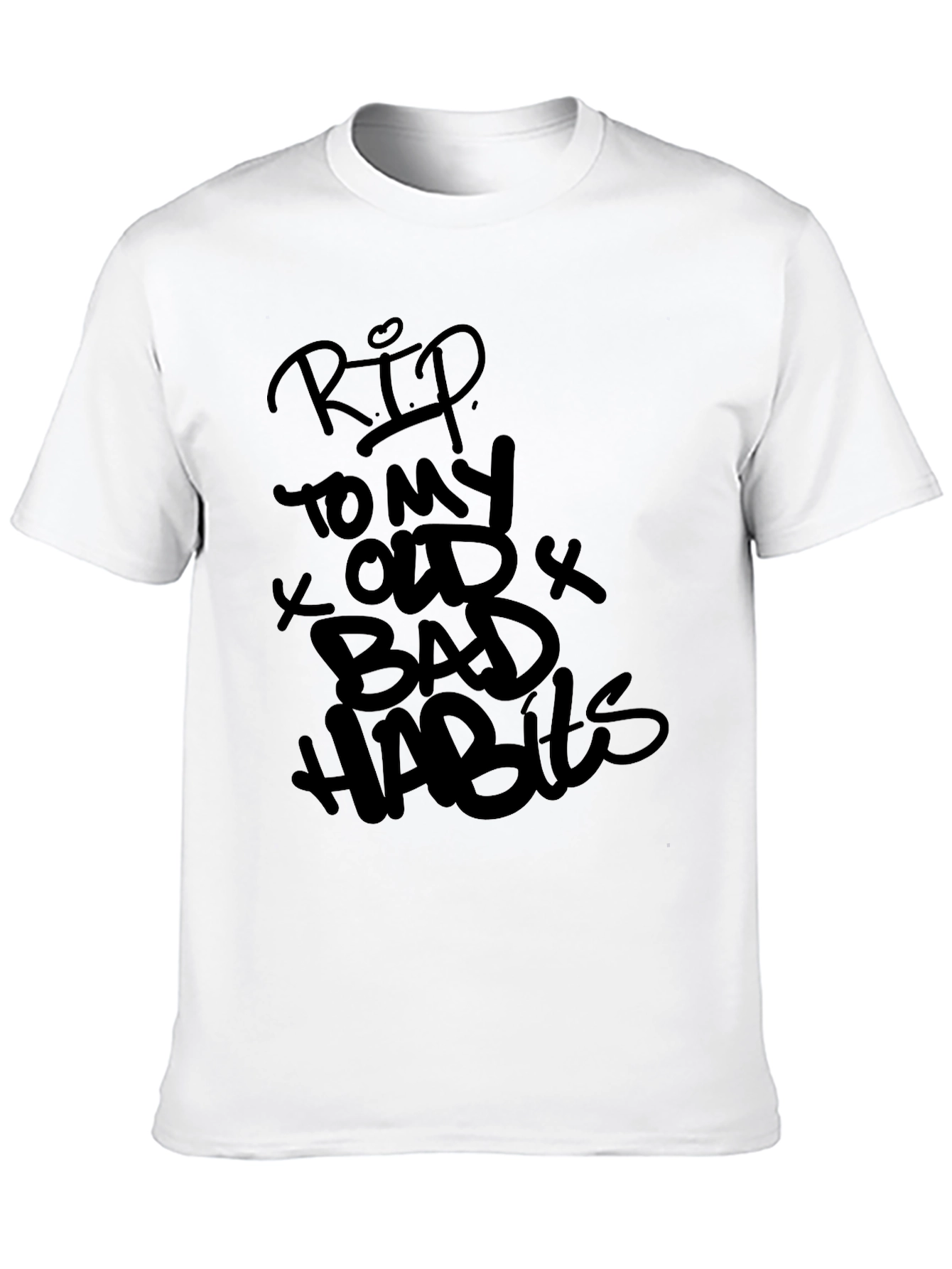 Black RIP Old Habits Black Graphic Tee - Casual Style view 10