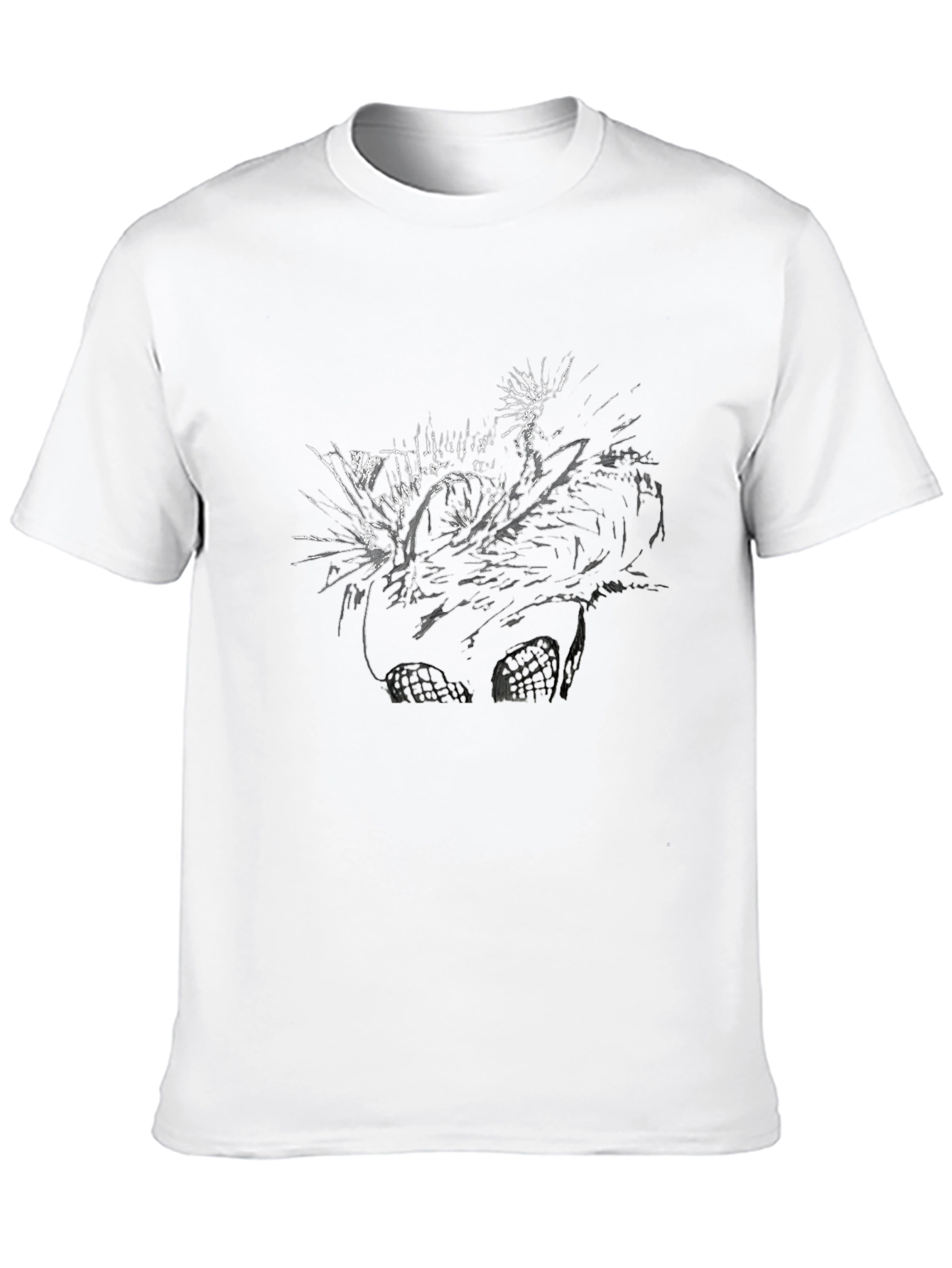 Black Abstract Graphic Print Black T-Shirt view 10