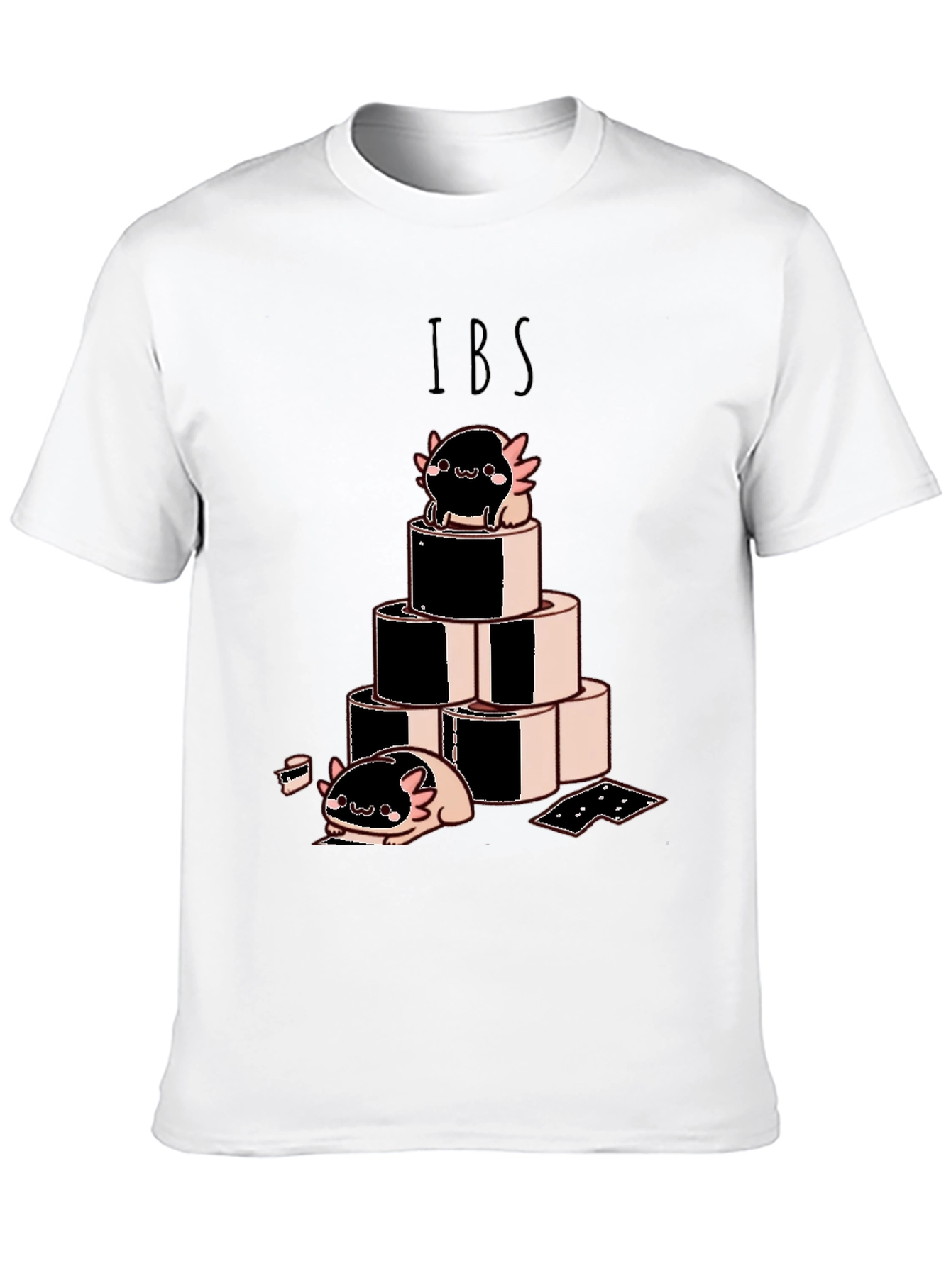 Black IBS Axolotl T-Shirt - Cute & Comfy Tee view 10