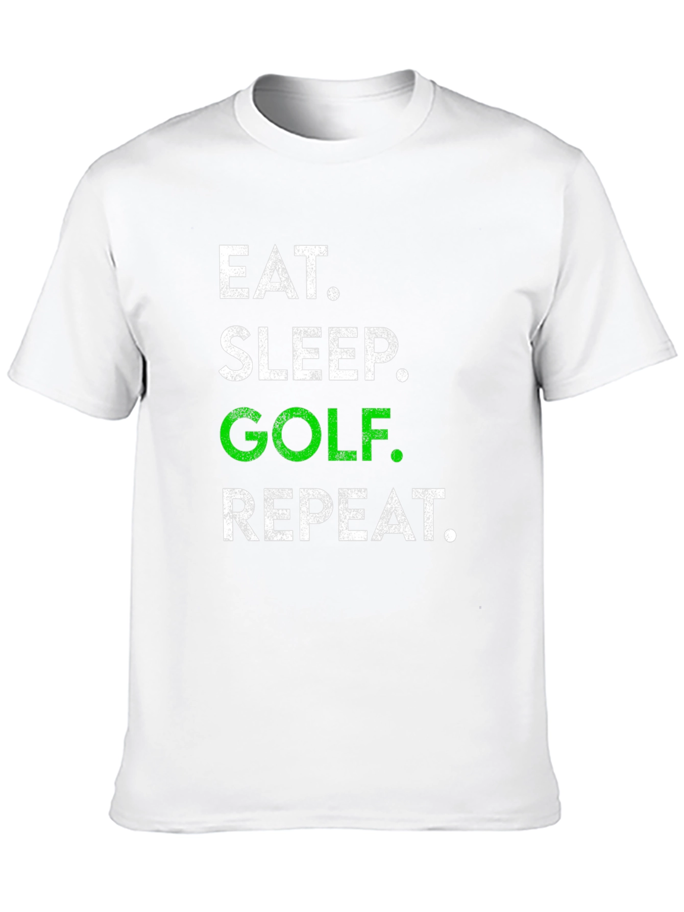 Black Eat Sleep Golf Repeat Graphic Tee - Golf Lover T-Shirt view 10