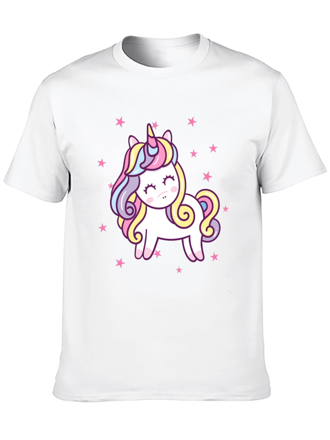 Black Unicorn Star Graphic Black T-Shirt view 10