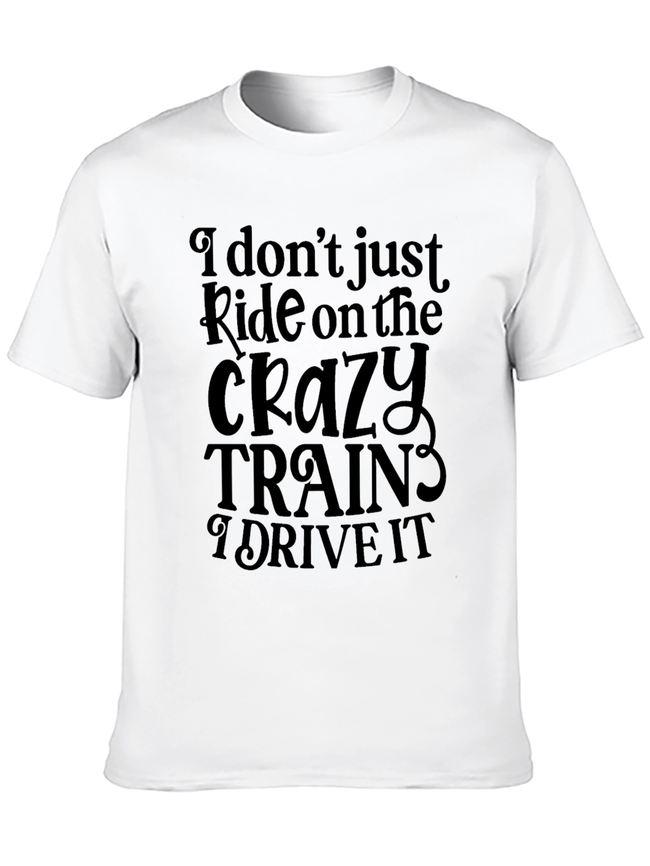 Black Crazy Trains T-Shirt - Ride or Drive? view 10