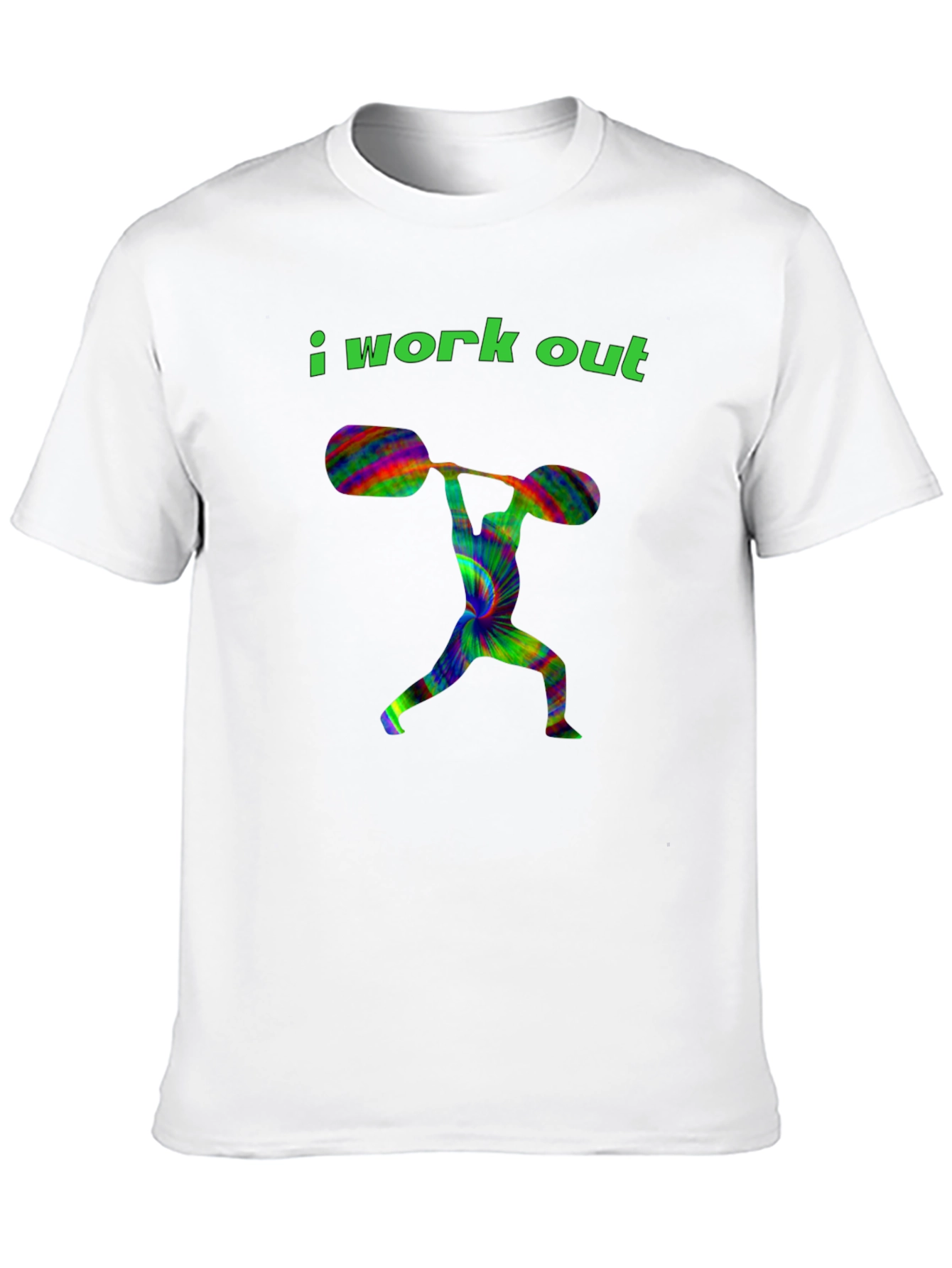 Black I Work Out Graphic T-Shirt - Men's Fitness Apparel view 10