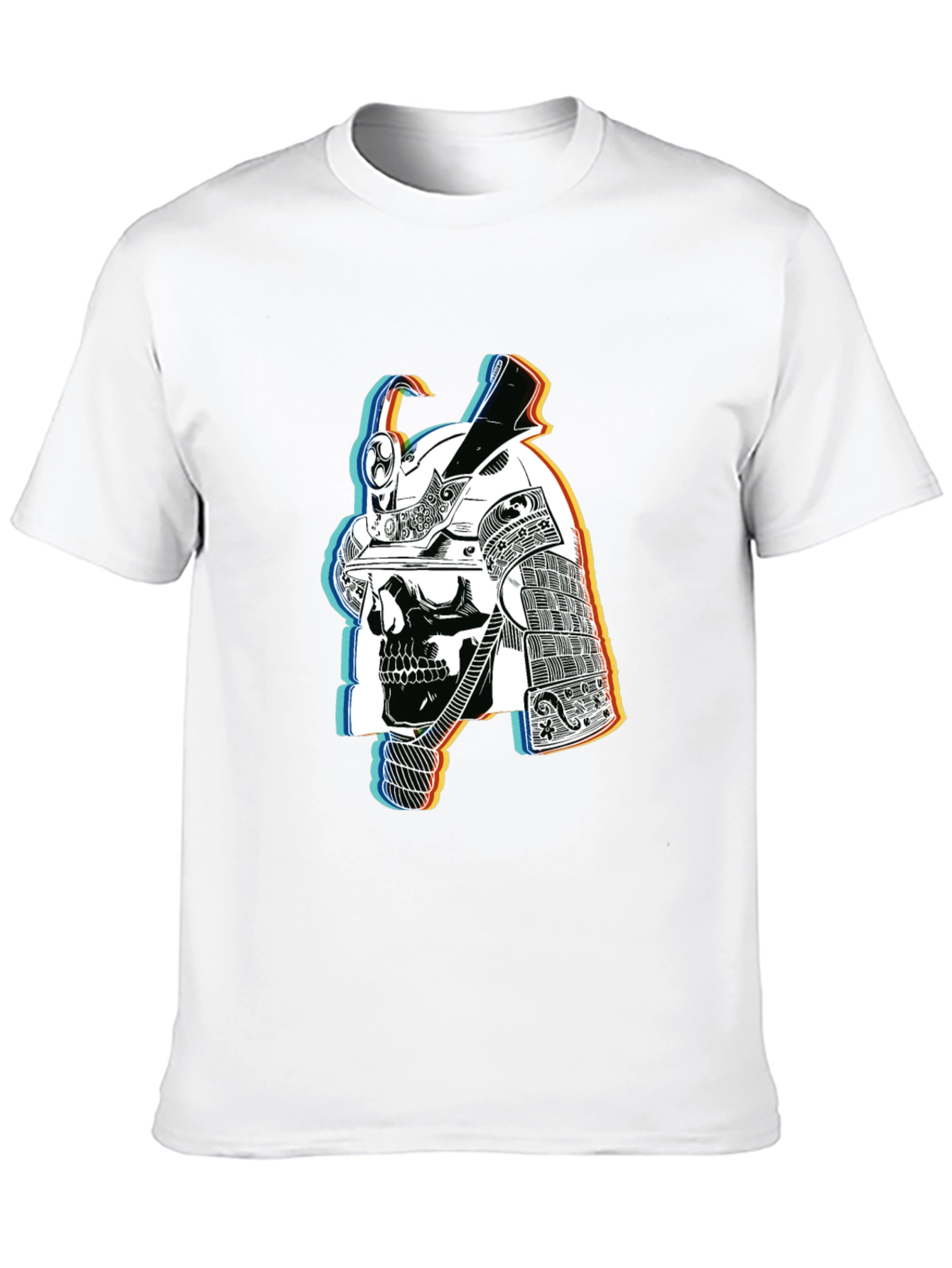 Black Samurai Skull Graphic Tee view 10