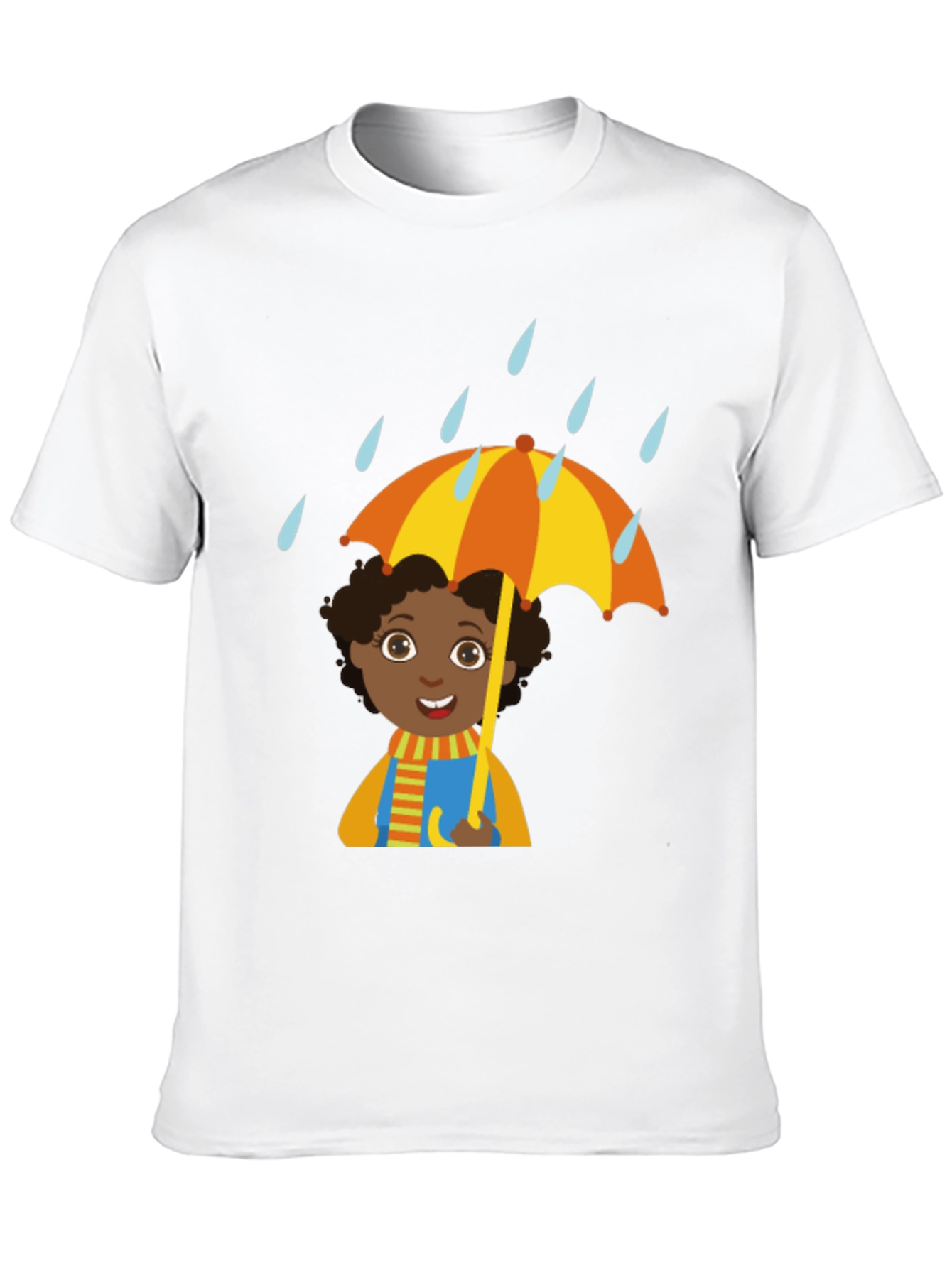 Black Rainy Day Cartoon T-Shirt view 10