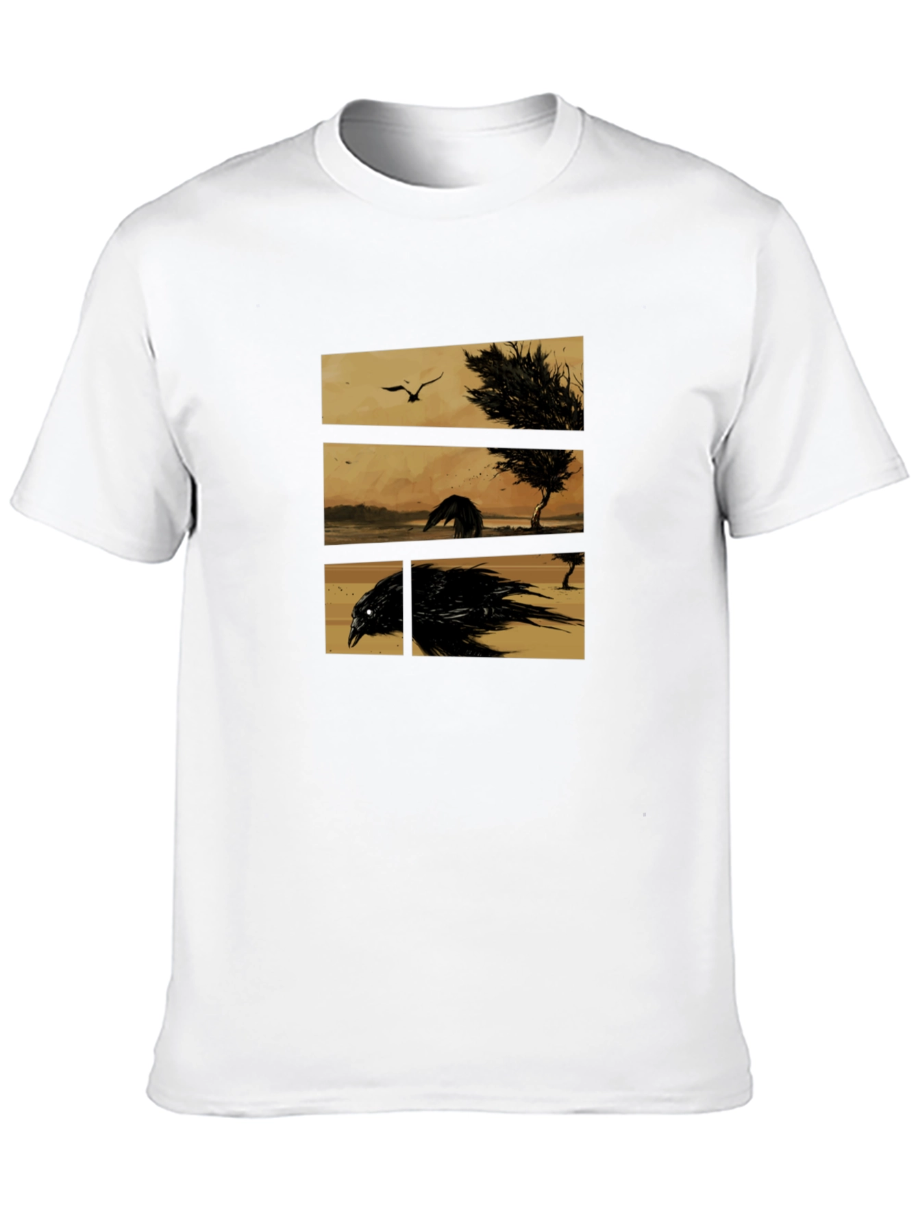 Black Raven Graphic T-Shirt - Unique Artistic Design view 10
