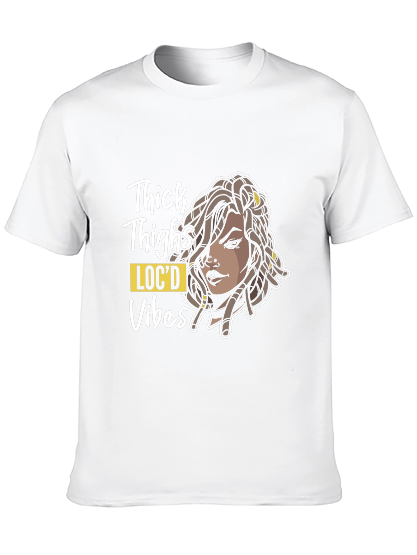 Black Thick Thighs Loc'd Vibes Graphic Tee view 10