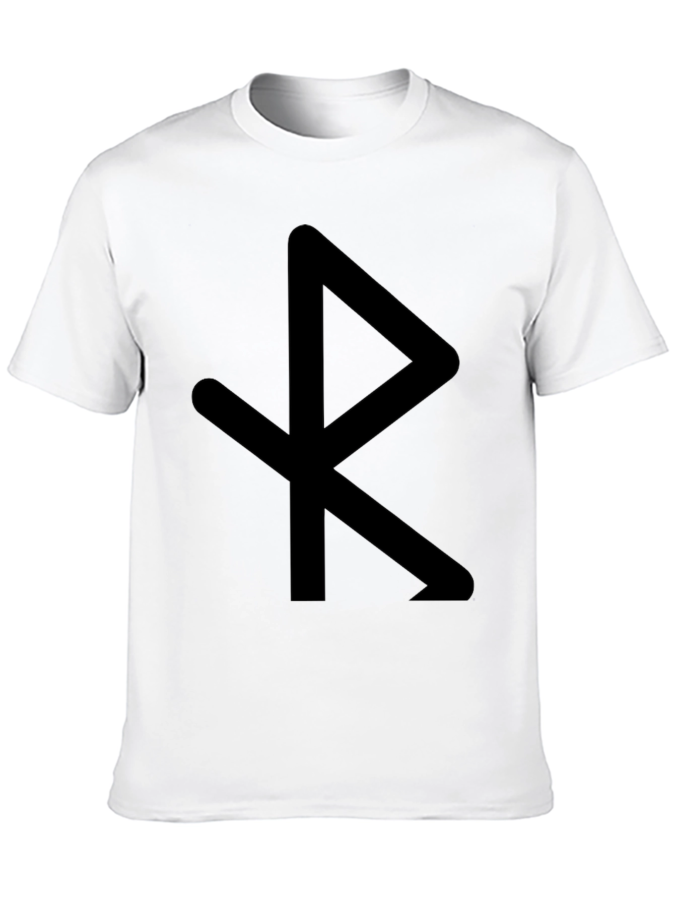 Black Black Rune Symbol T-Shirt | Viking Aesthetic Tee view 10