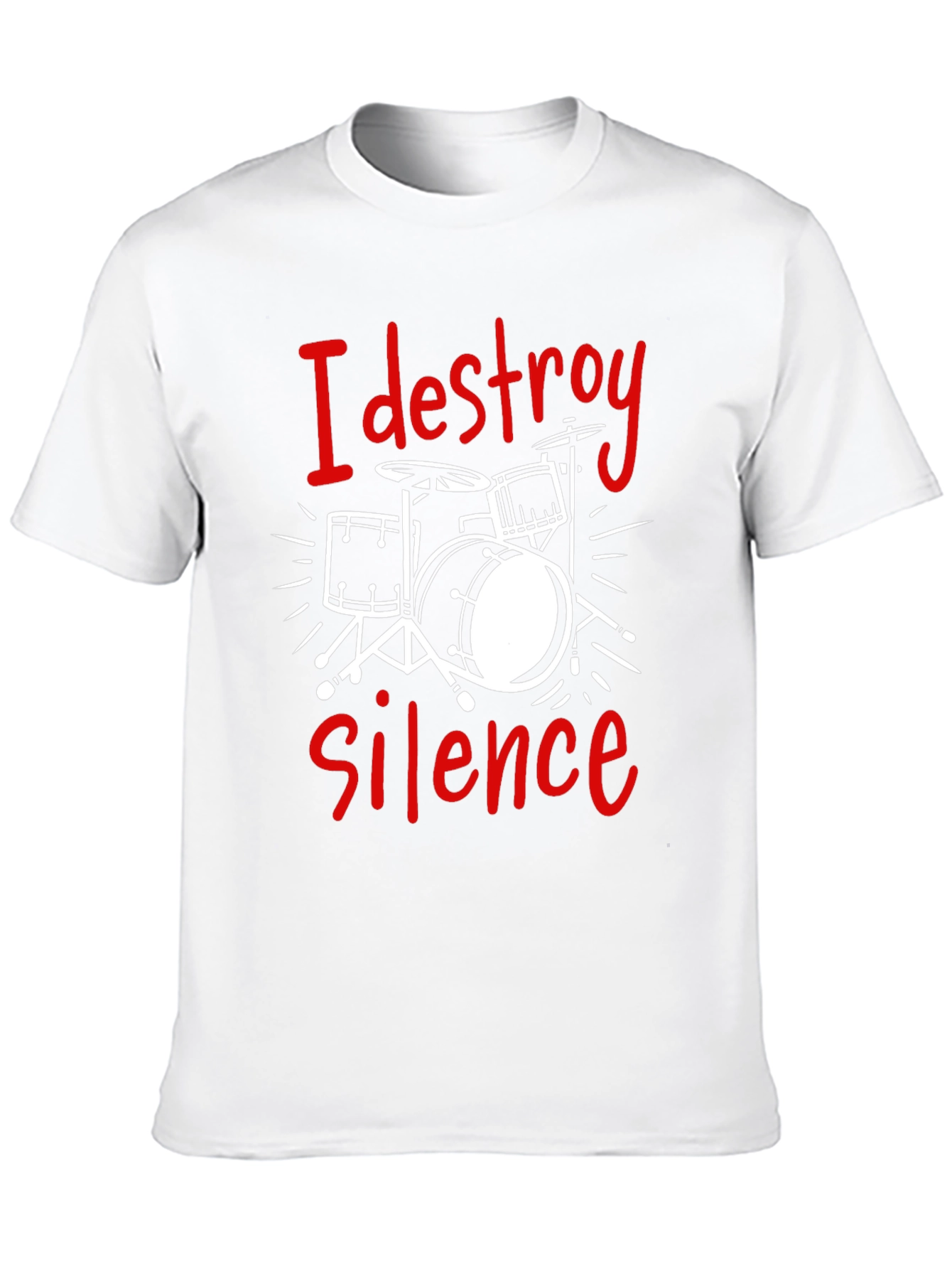 Black I Destroy Silence Drummer Tee view 10